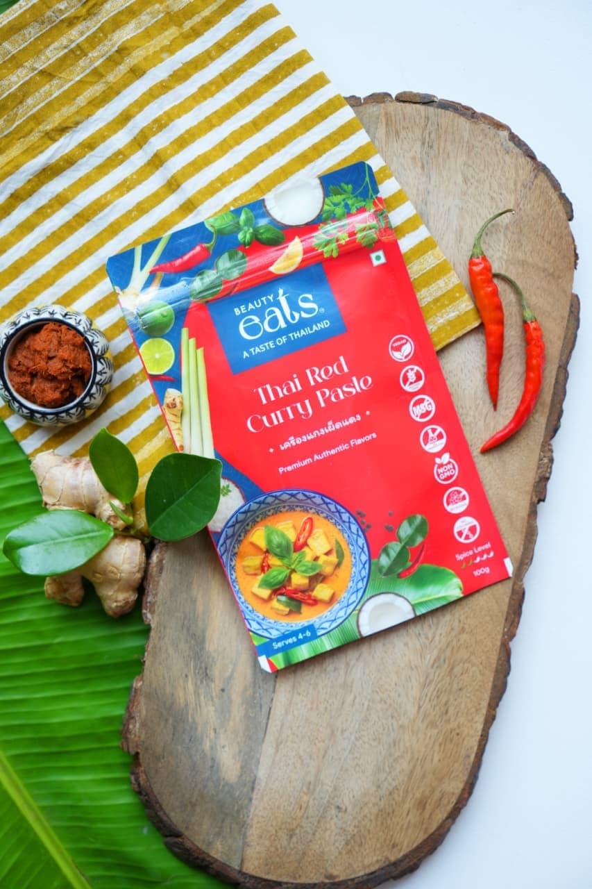 Beauty Eats Thai Red Curry Paste| Bold Spices & Herbs| Restaurant-Quality Taste|100% Vegetarian| No Onion&Garlic (Pack Of 2, 2 * 100Gm) — image 3