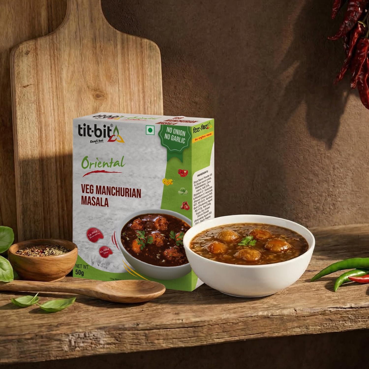 Tit-Bit Manchurian Masala Mix Pack of 5 (250g) No Onion No Garlic - Restaurant Taste at Home - Quick & Easy Cook in Minutes - Manchurian Gravy Mix Seasoning — image 6
