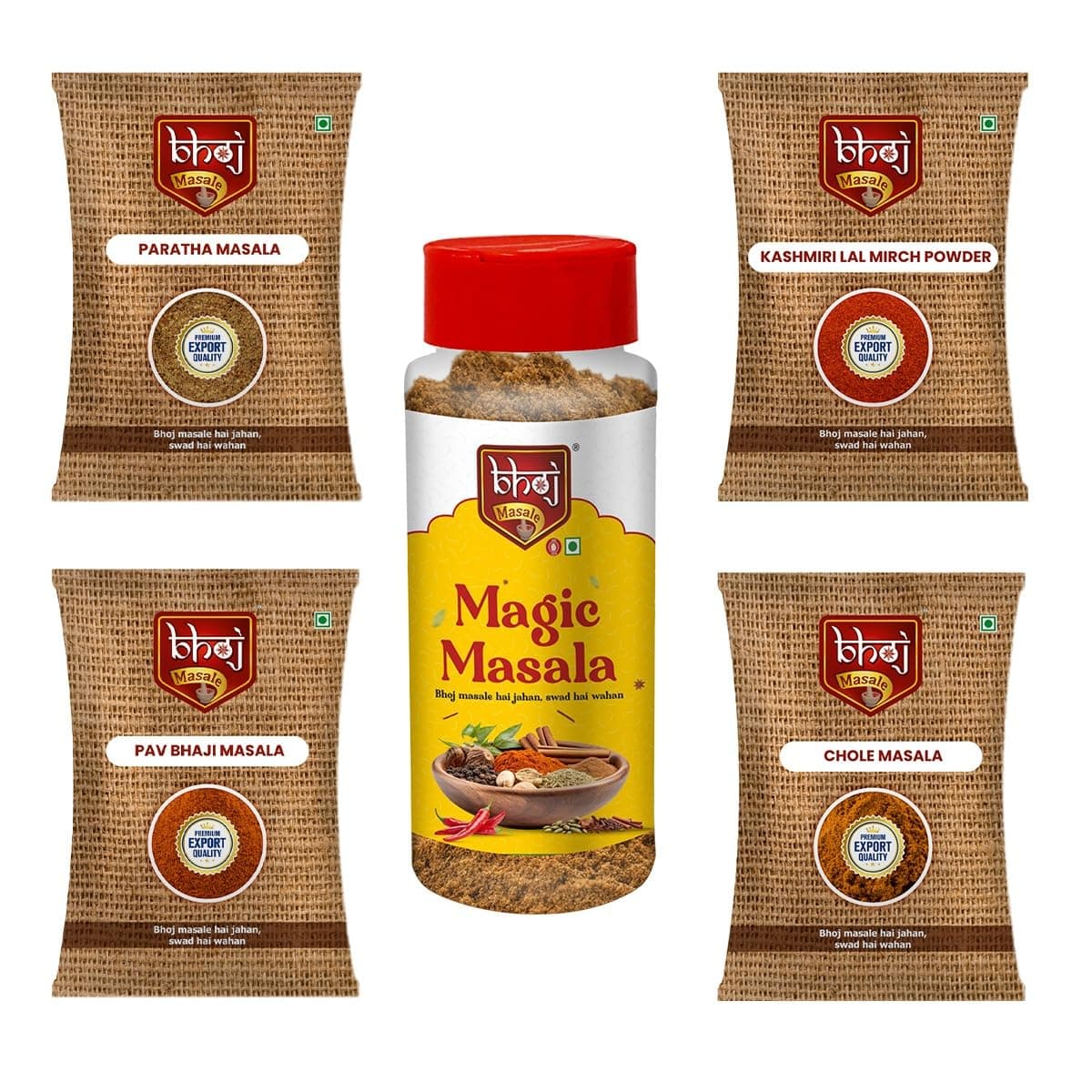 Customer Choice Combo | Paratha, Pav Bhaji, Chole, Kashmiri Laal Mirchi Powder, Magic Masala | 470g | New Launch — image 2
