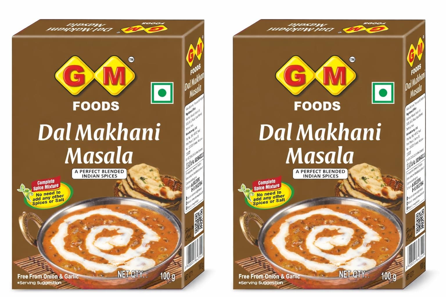 GM Foods Dal Makhani Masala 100g (Pack of 2) | Authentic Indian Style Spice Mix | Rich & Creamy Flavour | No Onion & Garlic | Easy to Cook | Ready to Use Masala for Restaurant-Style Dal at Home — image 2