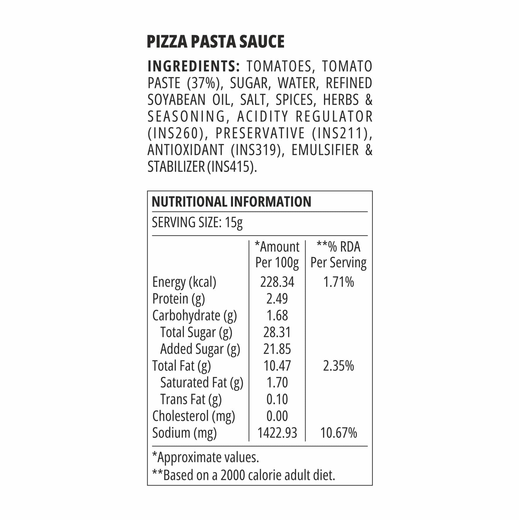 MADHUR Pizza Pasta Sauce - 300g Jar - Authentic Tomato-Based Italian Style Sauce - No Onion No Garlic - Tangy & Savoury Flavour - Ideal for Pizza, Pasta, Dips - 100% Vegetarian - Made in India — image 2