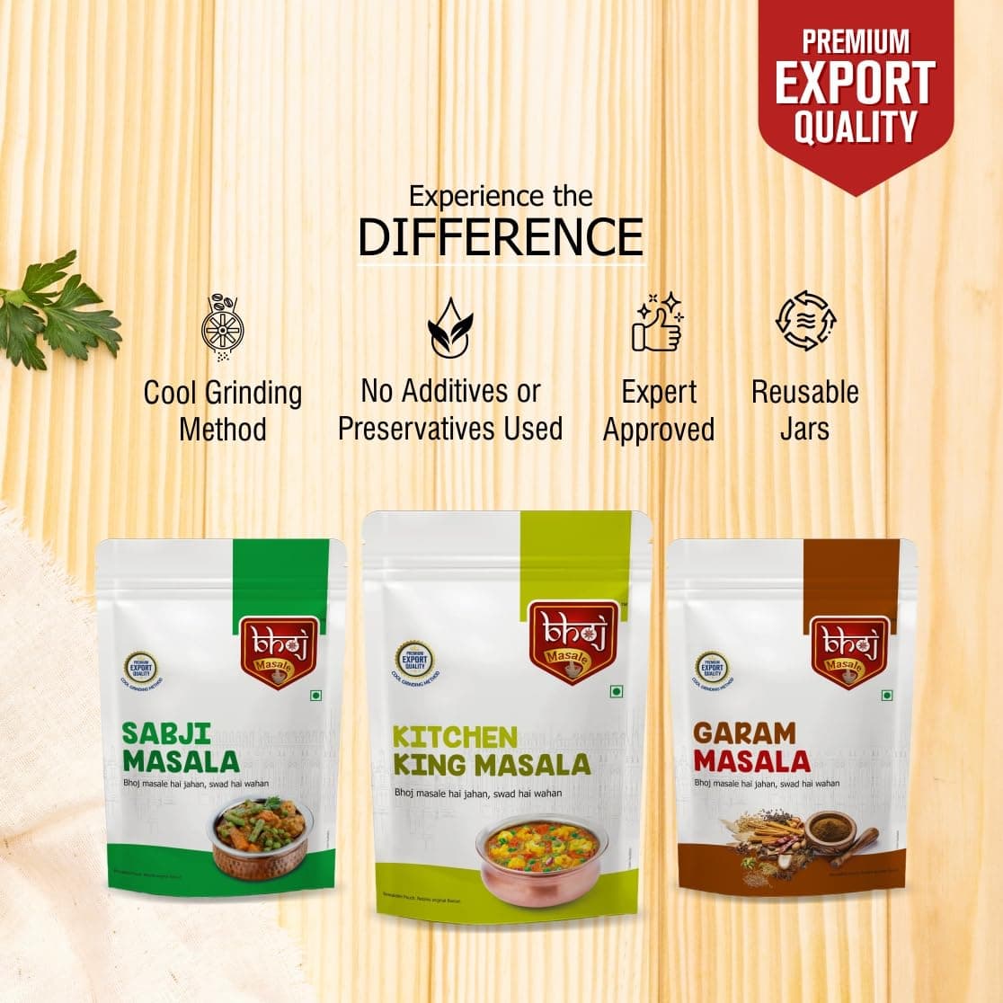Bhoj Masale Sabji, Kitchen King And Garam Masala Powder Combo Pack 200GM Each | Aromatic Spice for Flavorful Indian Cooking | For Flavorful Cooking | No Artificial Flavor Added. No colour, no preservatives, no Onion & No Garlic ( Jain Friendly) — image 4