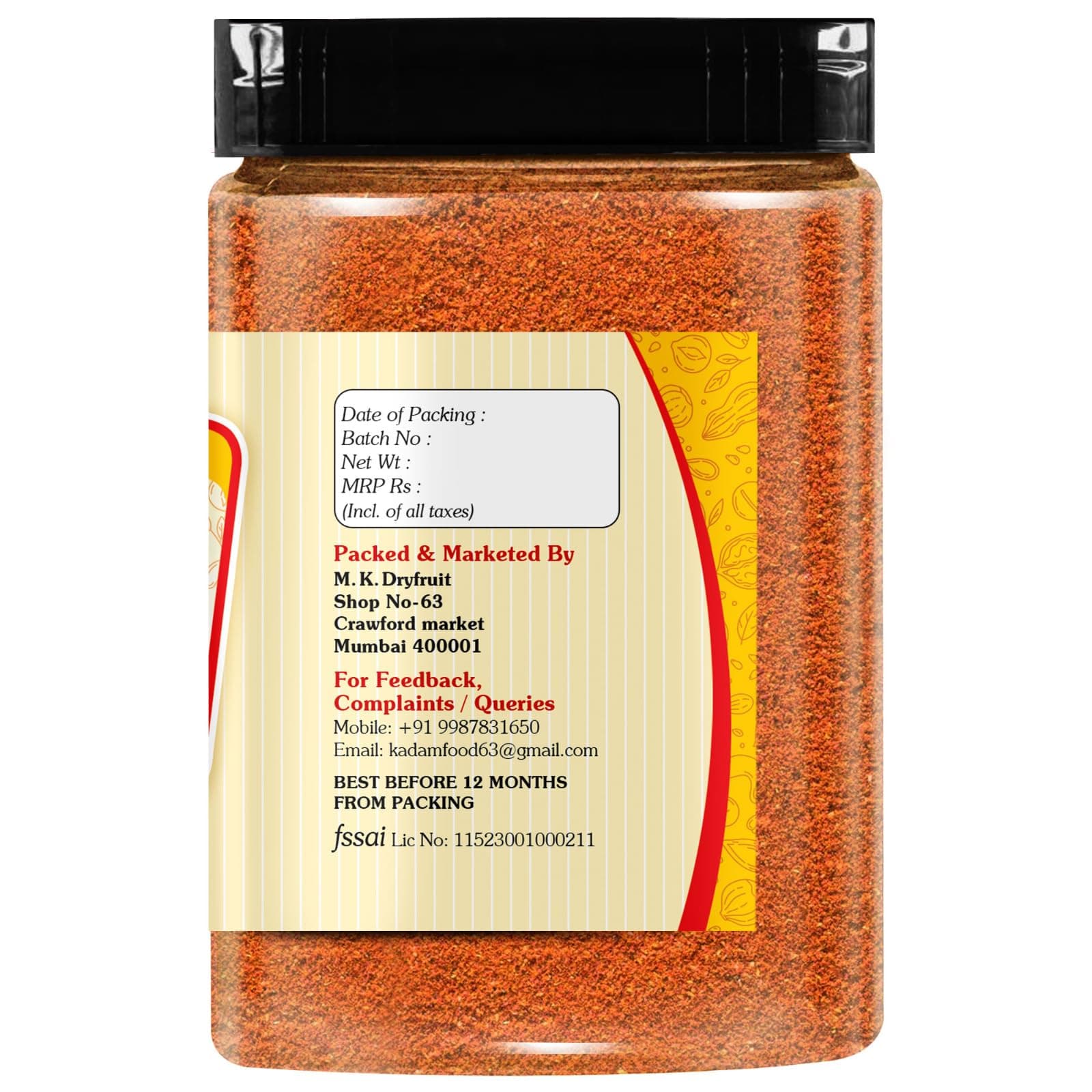 Kadam Foods Jain M. Masala, Natural Organic, No MSG, No Artificial Colours & Preservatives (100g) — image 4