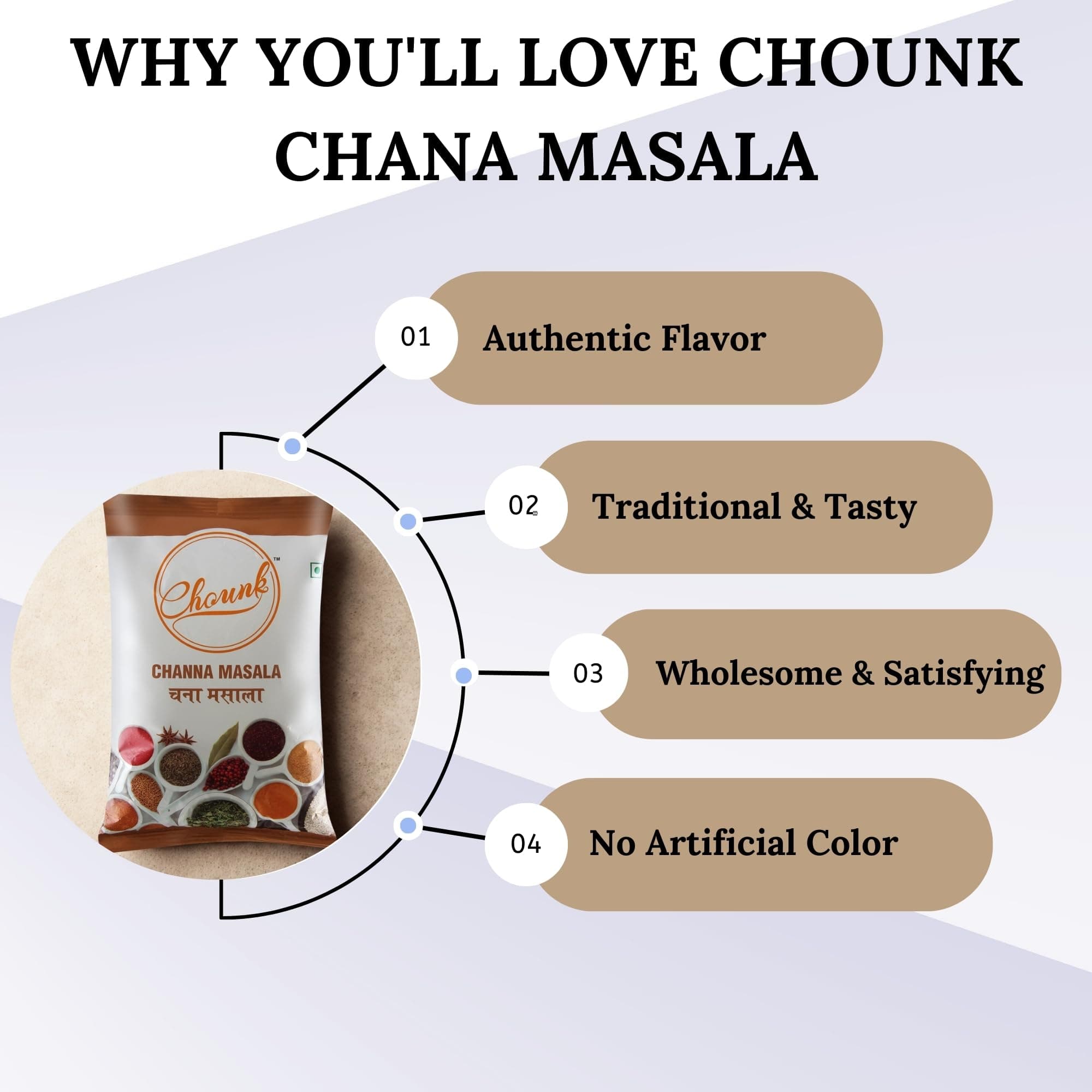 Chounk 100% Pure Punjabi Chana Masala 1kg Powder No Onion No Garlic Ready To Cook Powder Masala — image 5