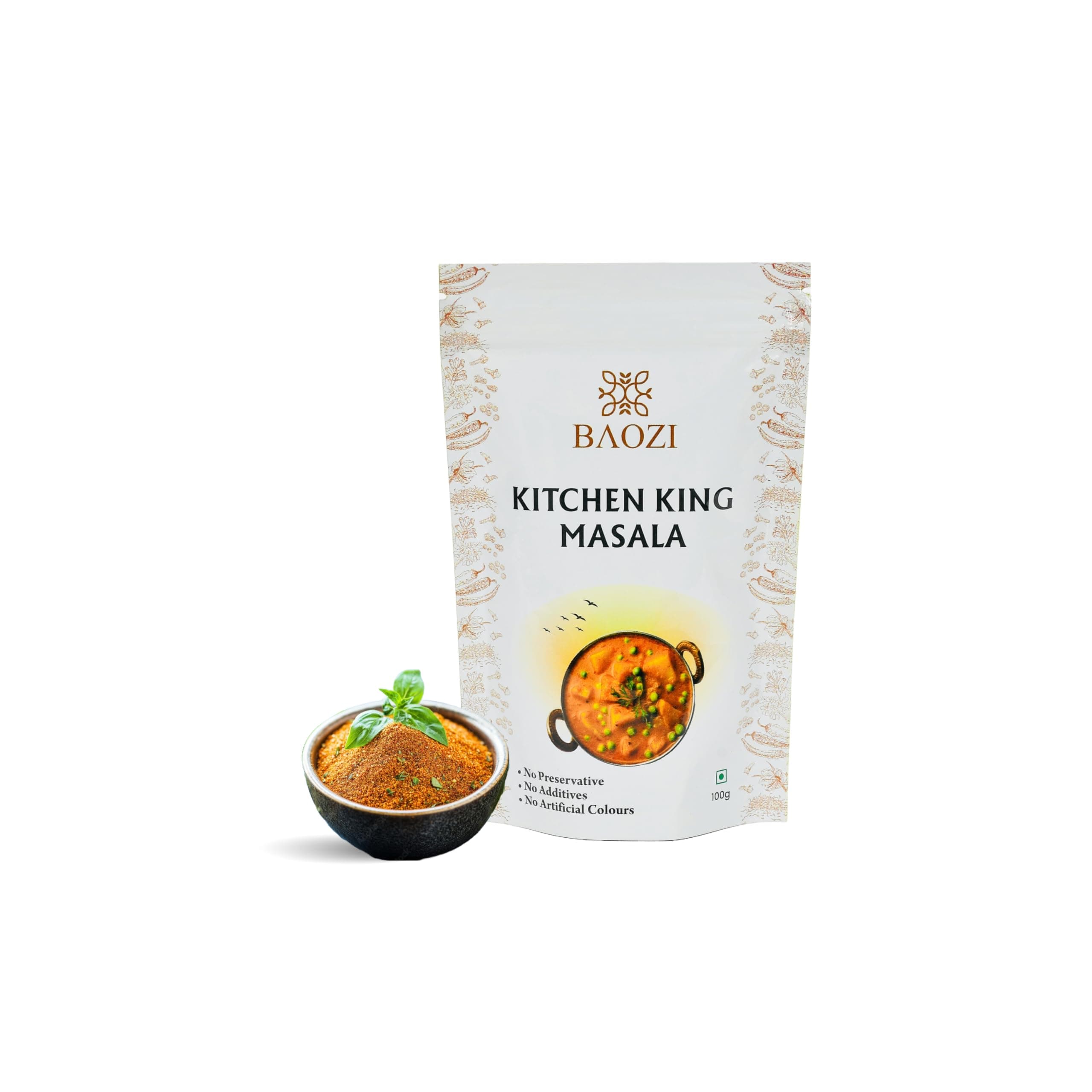 BAOZI Kitchen King Masala 100g - 100% Pure & Aromatic Spice Blend | Perfect for Flavorful Vegetable Dishes, Curries & Indian Cooking