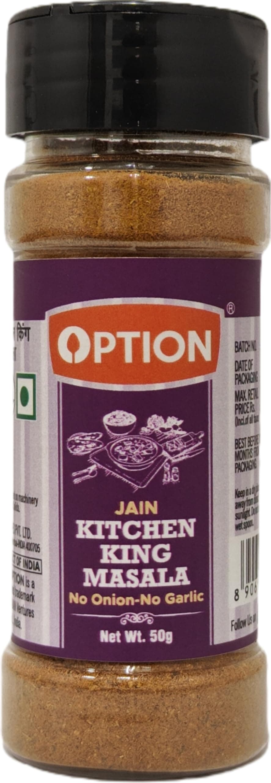 Option Kitchenking Jain Masala Healthy and Delicious Choice | No Onion, No Garlic (50gm) Pack of 2