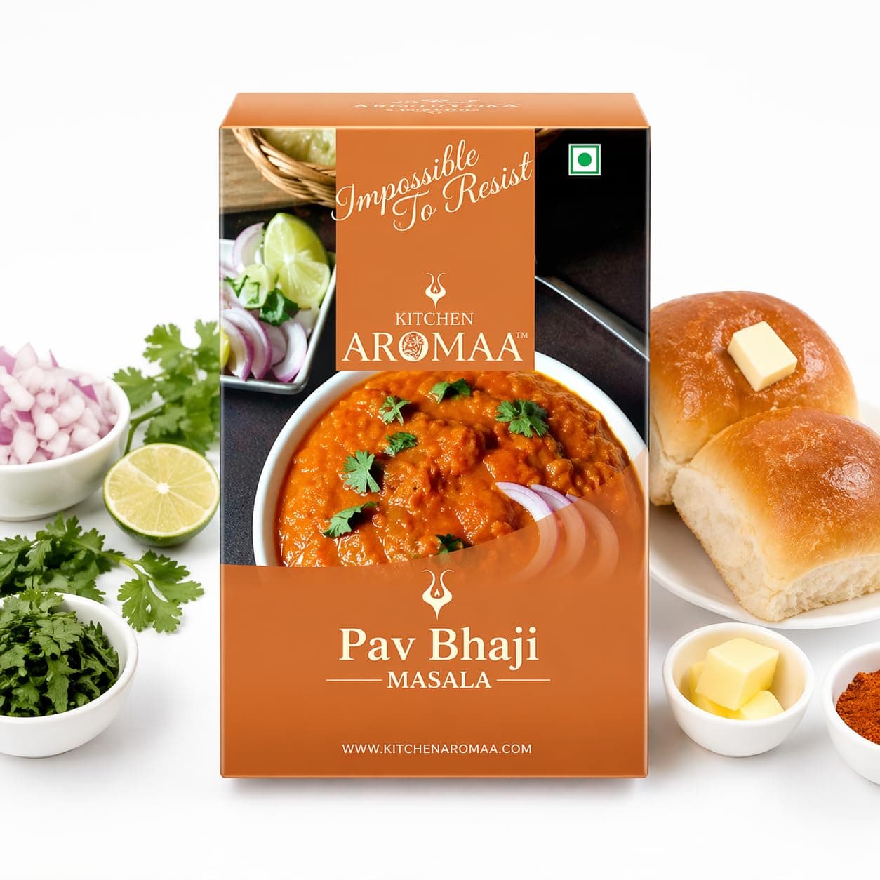 Kitchen Aromaa Jain Pav bhaji Masala powder, No Onion - No Garlic, 200 gm (Pack of 2) | Zero added Colours, Fillers, Additives & Preservatives — image 2