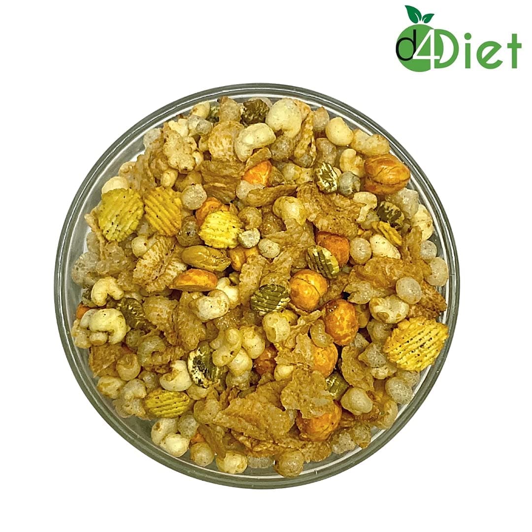 D4Diet Roasted 7- Grain Mix, 200g – Roasted Wheat Flakes, Moong Jor, Soya Bean, Jowar, Bajra, Chana, Pressed Bengal Gram/Healthy Namkeen/Roasted Namkeen — image 4