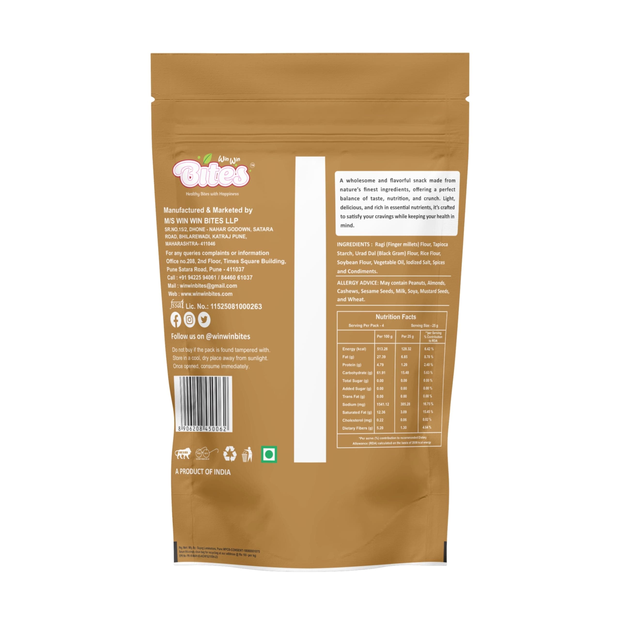 Win Win Bites Millets Healthy Combo Chips | Jowar, Ragi Chips, No Maida, No Onion No Garlic, Crunchy Millets Snacks 170g (2 x 85g Pack) — image 9