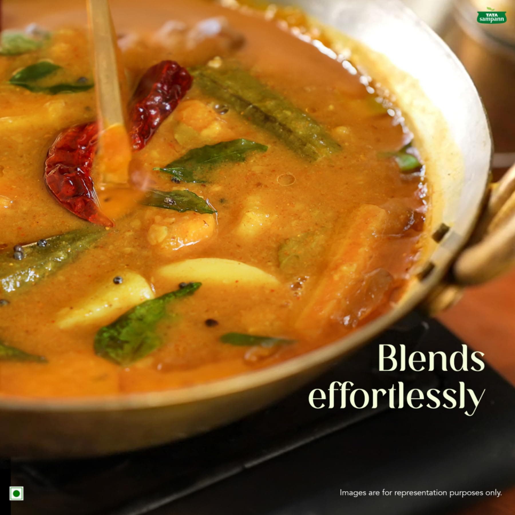 Tata Sampann Sambar Masala Powder with Natural Oils, 45g, Crafted by Chef Sanjeev Kapoor, With Chef’s Exclusive Tip, Rich Aroma & Flavour — image 6
