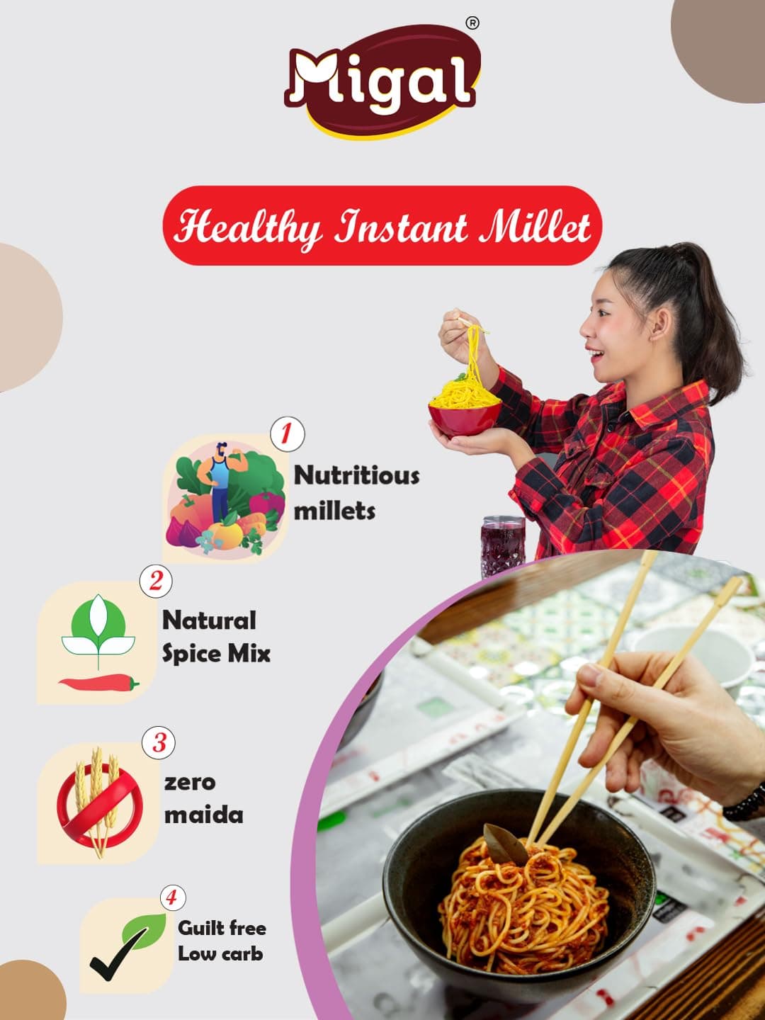 Migal Instant Jowar Noodles - Pack of 3 — image 4