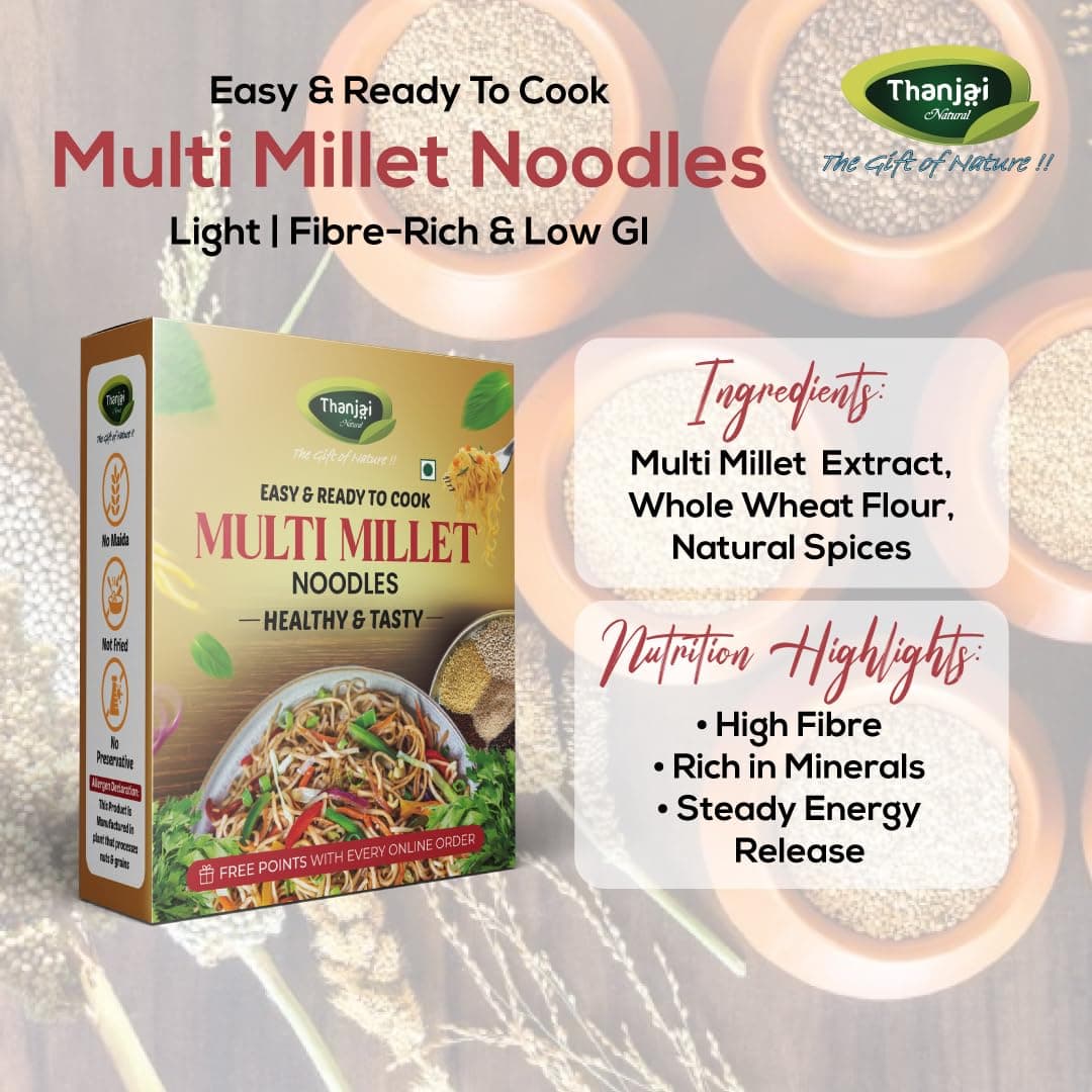 Thanjai Natural Multi Millet Noodles 180 Grams X 5 (900 Grams) of Homemade Natural Millet Noodles(No Preservatives, No Chemicals, No Artificial Extract) — image 5