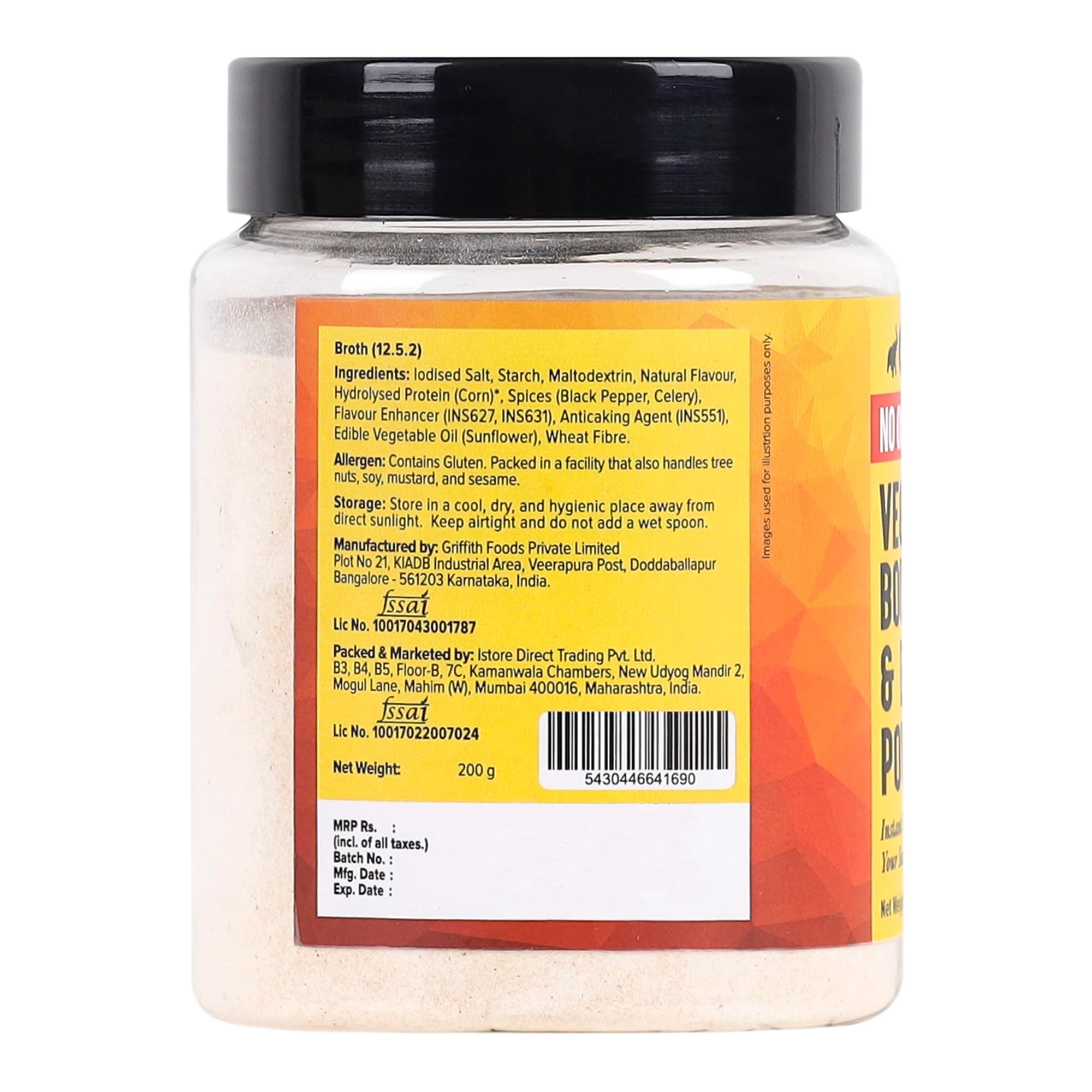 Urban Platter No Onion No Garlic Bouillon & Broth Powder, 200g (Plant-Based | Instant Vegetable Stock | Jain-Friendly | Umami-Rich) — image 3