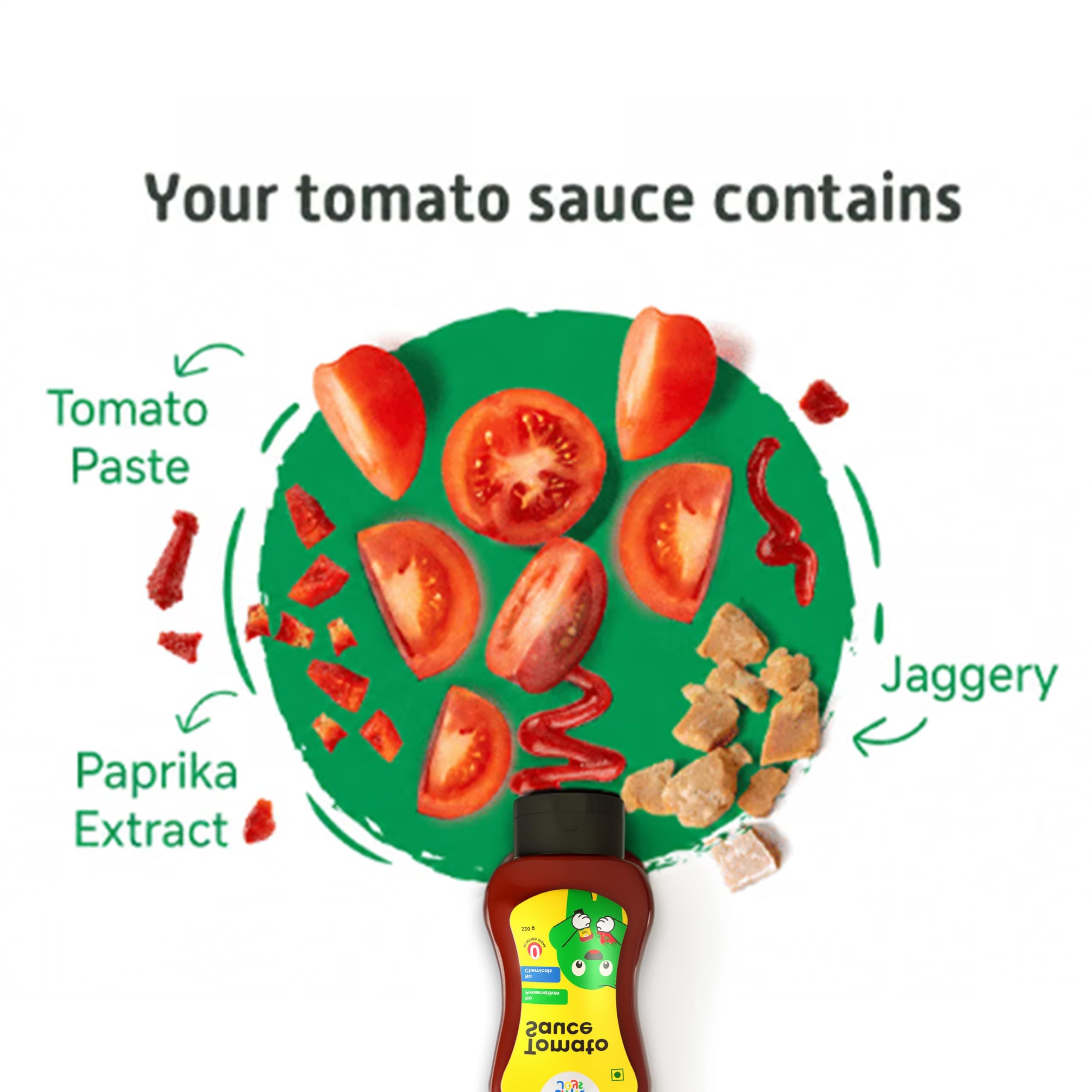 Little Joys Tomato Sauce Squeeze For Kids | No Refined Sugar, No Added Preservatives, No Chemicals | 100% Vegetarian | Tomato Ketchup With Jaggery | 320gm (Pack of 2) — image 7
