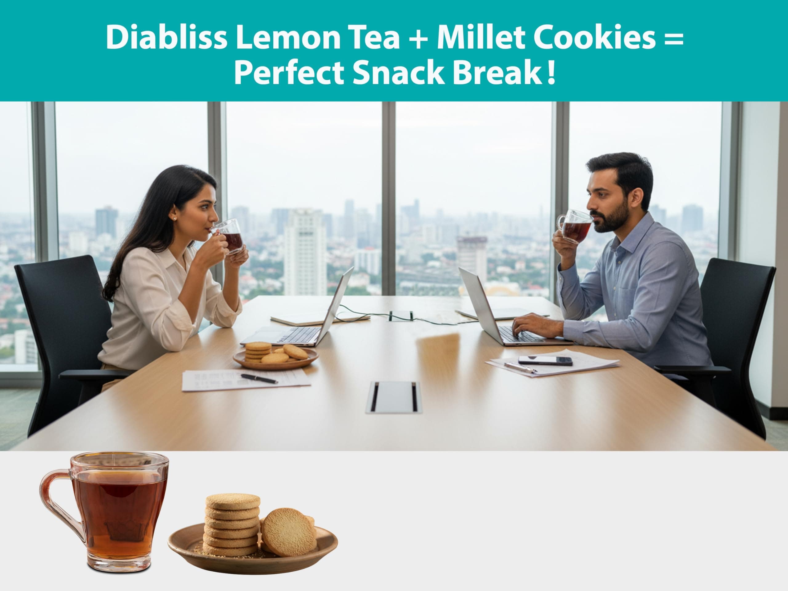 Diabliss Millet Cookies – Made with Millets & Whole Wheat, No Maida | Low GI Sugar & 17 Herbs & Spices | Glucose Friendly Crunchy Snack | Trusted by Consumers in 3 Continents | 120g - Pack of 5 — image 7