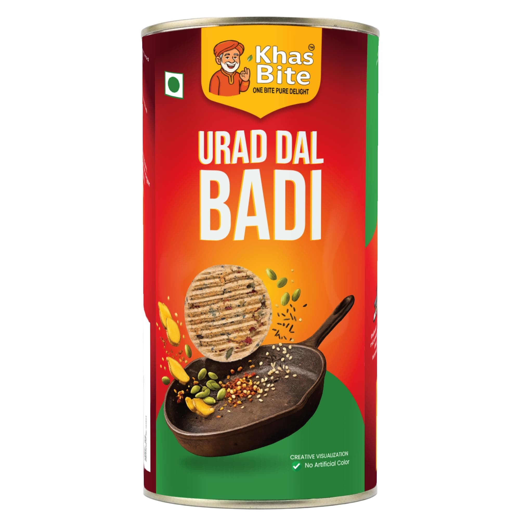 KhasBite Urad Dal Badi Traditional Indian Lentil Nuggets Made from Split Black Gram Ready to Cook Ingredient for Curry Sabzi Fry Cooking Pack in Sealed Tin Container Hygienic Packaging 150g Pack 2 — image 2