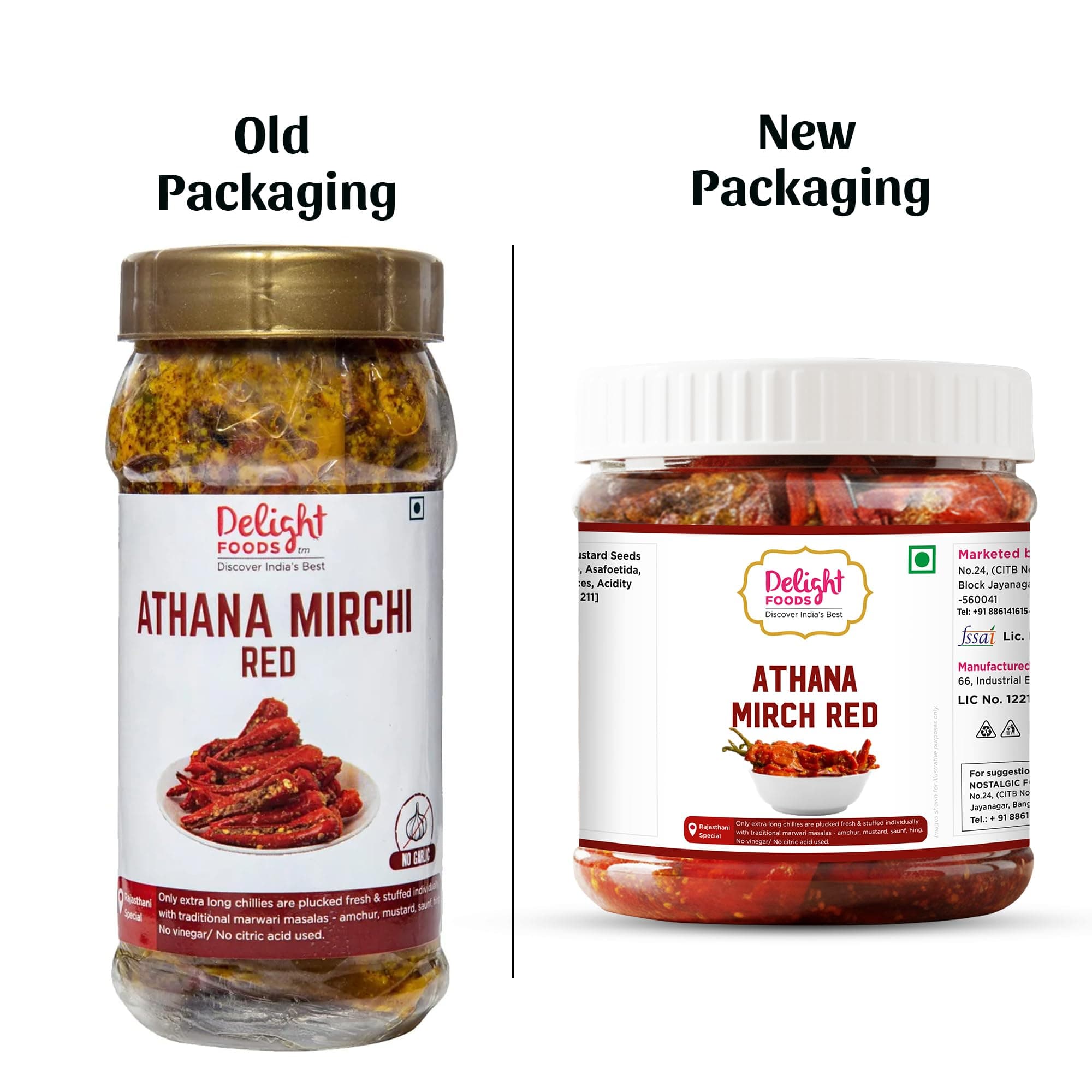 Delight Foods Athana Red & Green Mirch Pickles Achar 500g (250g X 2) | Masala Pickle | Chilli Pickle | Mustard Oil Pickle Achar | Sarso Tel | No Garlic — image 9