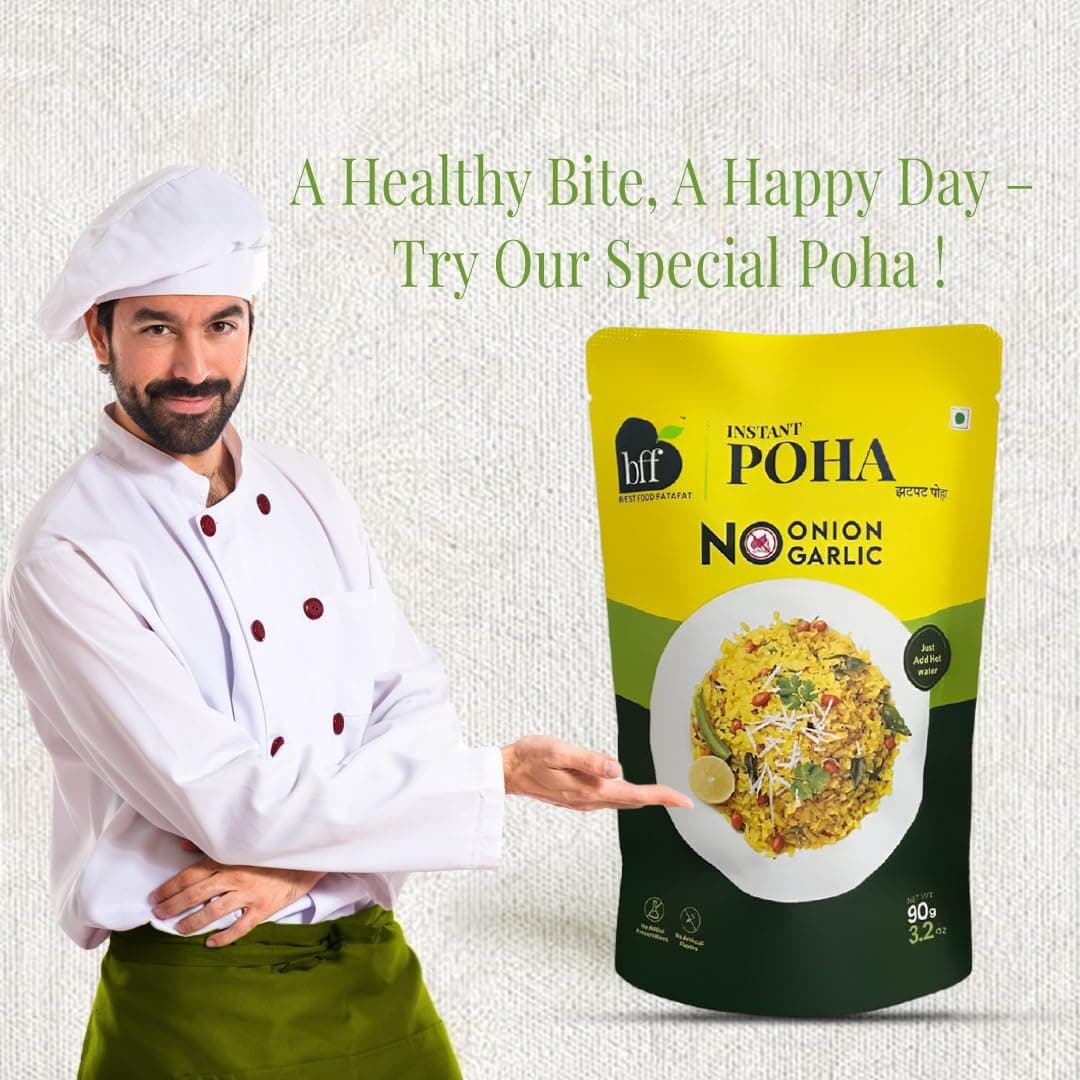 Instant Poha - Pack of 2 (90g Each) | Indian Breakfast Mix | Just Add Hot Water | No Added Preservatives | No Onion, No Garlic | Simple & Easy Meal Solution — image 7