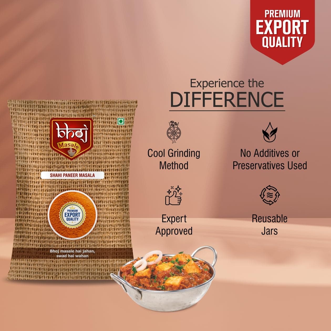 Bhoj Masale Shahi Paneer Masala Powder 100Gm |Authentic Blend Of Spices For Delicious North Indian Curry|Ideal For Home Cooks, No Colour, No Preservatives, No Onion & No Garlic (Jain Masala) — image 5