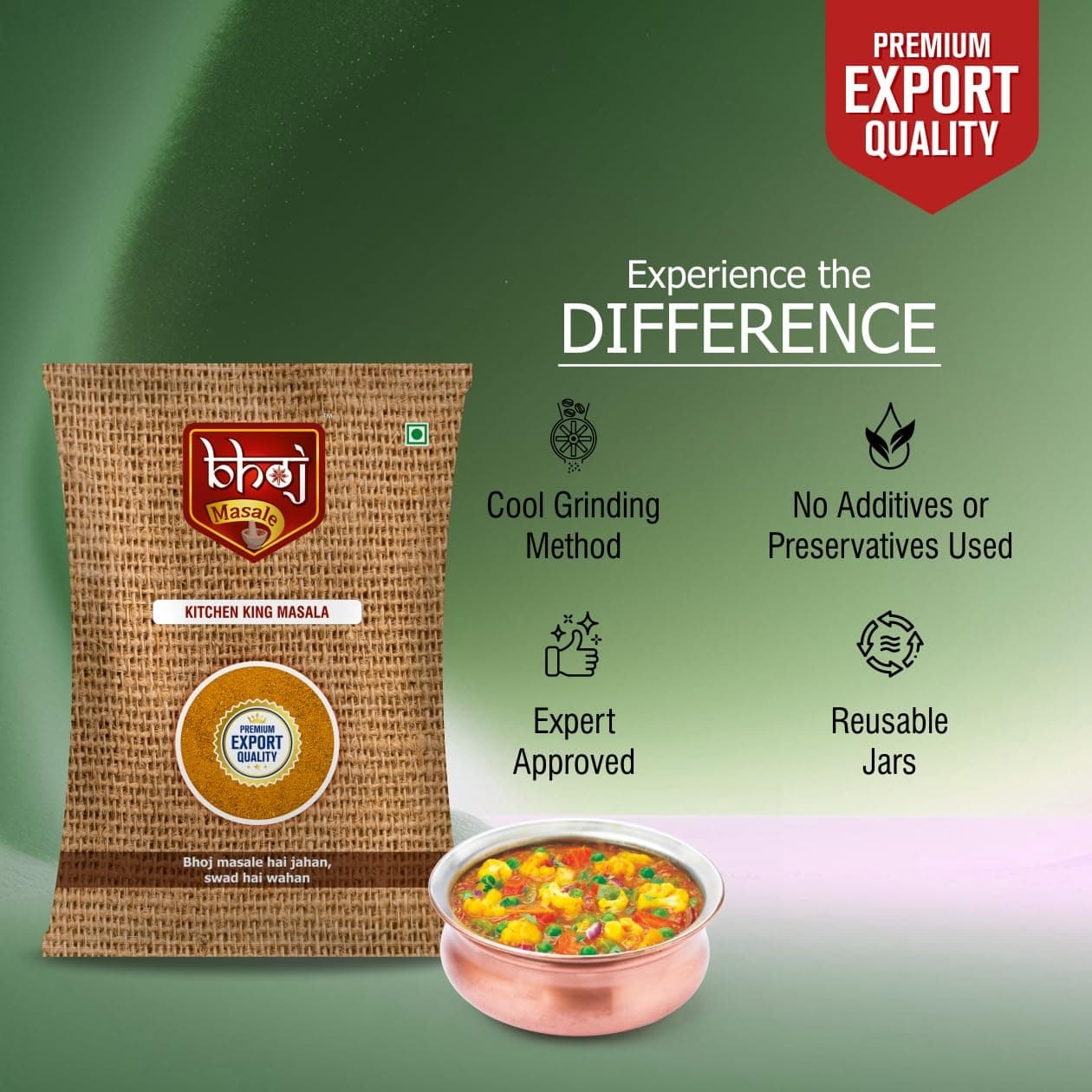 Bhoj Masale Kitchen King Masala Powder 100Gm|Exotic Indian Masala Spices|Essential For Any Kitchen Dish|Natural Spices Mix. No Colour, No Preservatives, No Onion & No Garlic (Jain Masale) — image 7