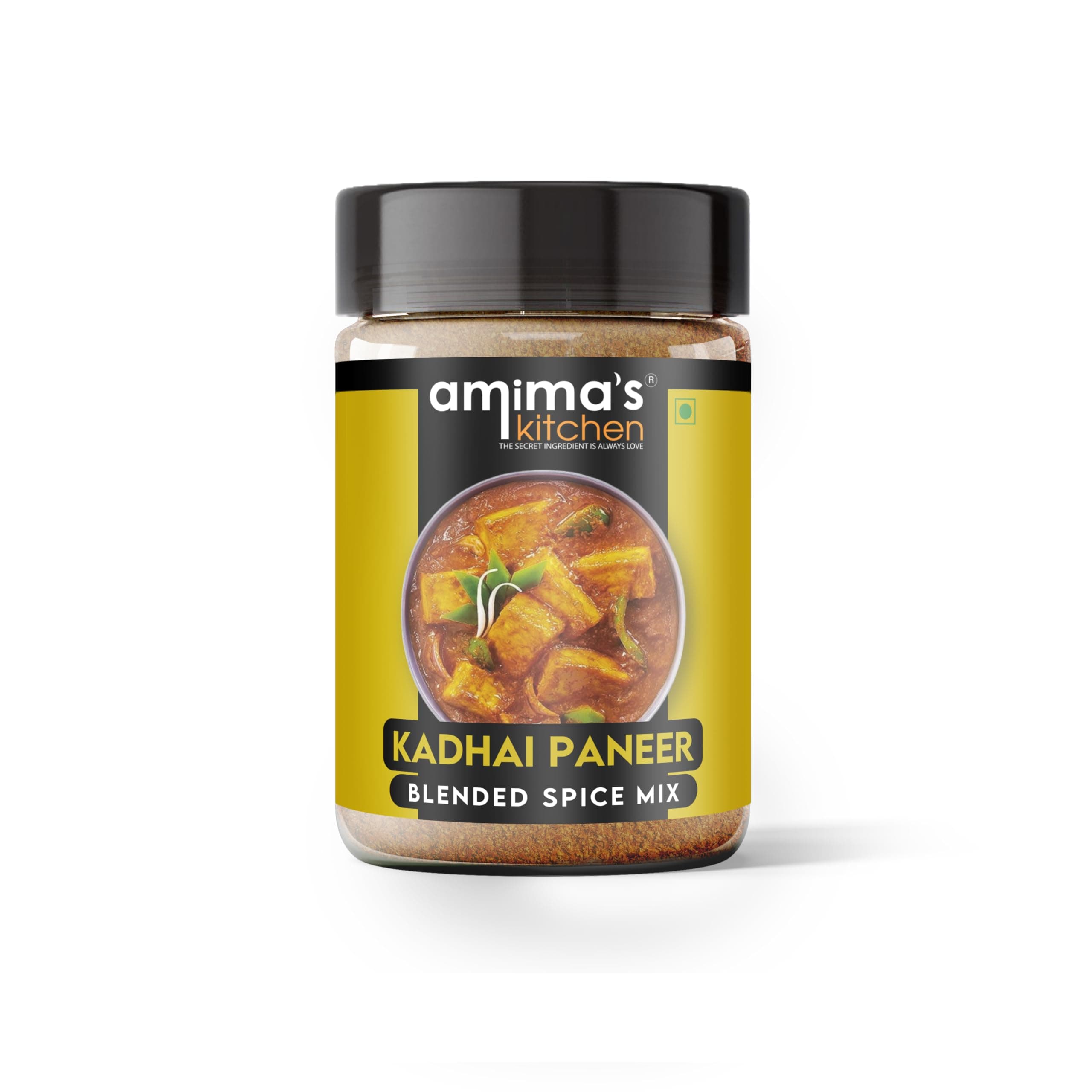 Amima's Kitchen Kadhai Paneer Masala Powder – 100 Grams | Blended Spice Mix | For Healthy and Delicious Cooking | No Synthetic Flavour & Color | Ready Jain Spice Mix (No Onion No Garlic)
