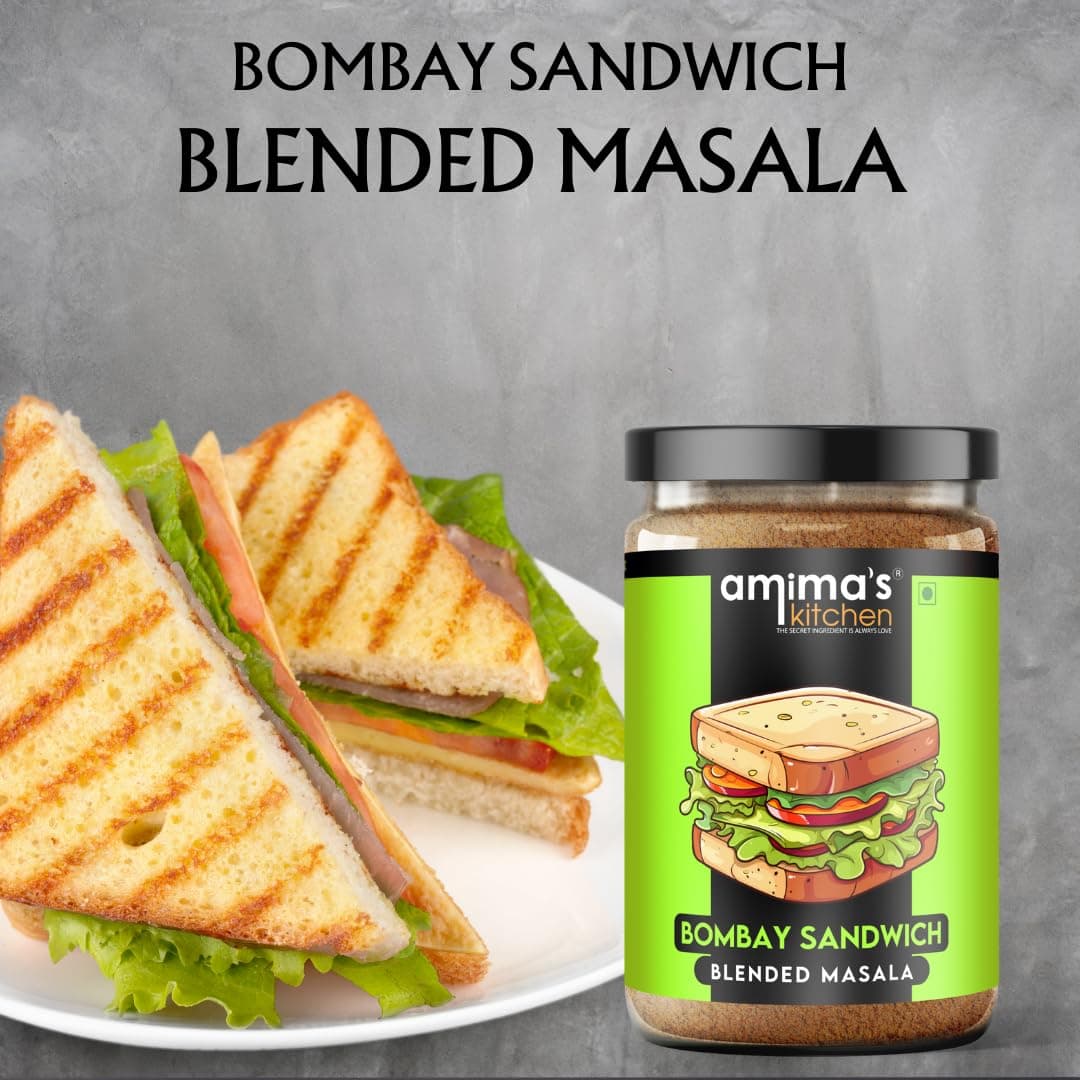 Amima's Kitchen Jain Sandwich Masala Sprinkler Jar -125g | Sandwich Spice Mix Powder | No Onion & No Garlic | Blended Spice Mix | No Artificial Flavour Added | Perfect For Grilled Sandwiches, Club Sandwiches, Toast Sandwich, Burgers, French Fries, Pizzas — image 3