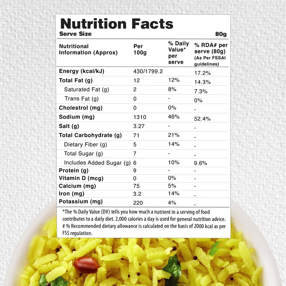 MOM - Meal of the Moment, Poha with Bhujia, 80g - Ready to Eat | Instant Food | No added Preservatives — image 2
