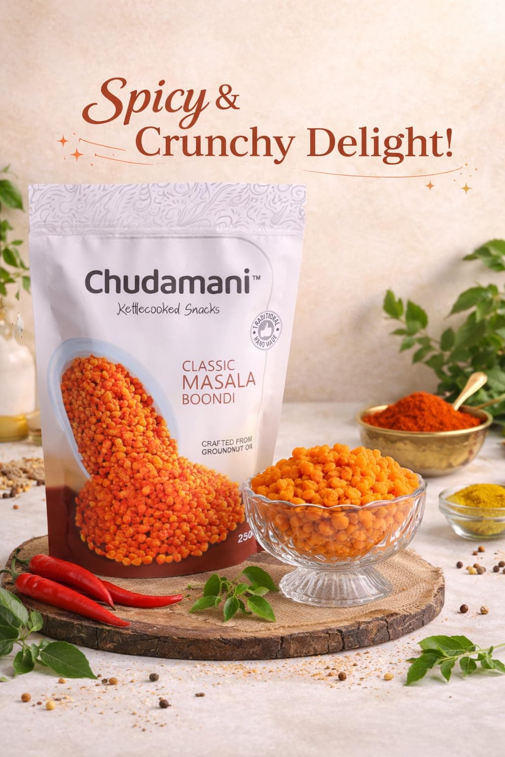 Chudamani Classic Masala Boondi For Raita, Kettlecooked Snacks, Traditional Handmade, Spicy Masala Boondi With Crunch, Rajasthani Boondi - 250gm — image 5