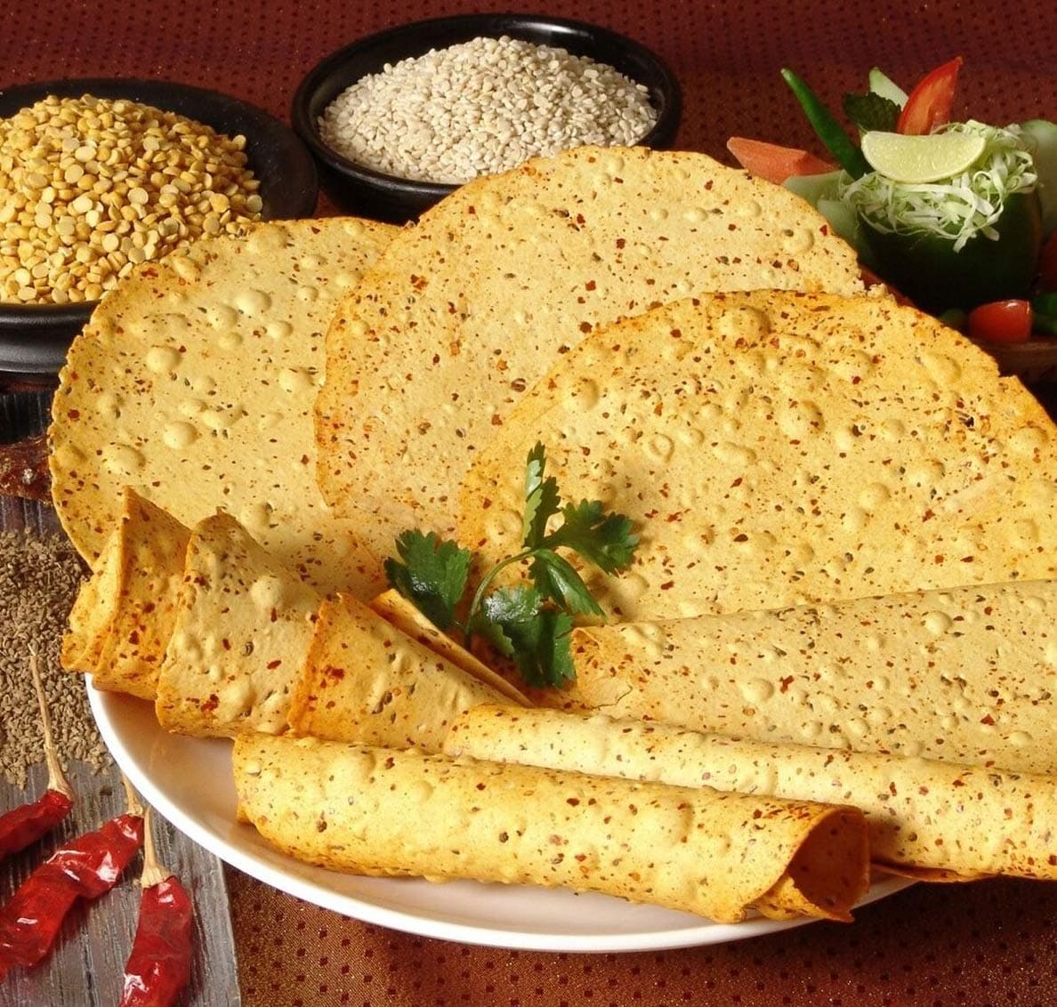 Organic Purify Chana Masala Papad (Handmade, HIGH Spicy & Rajasthani Flavor) 400GM — image 2