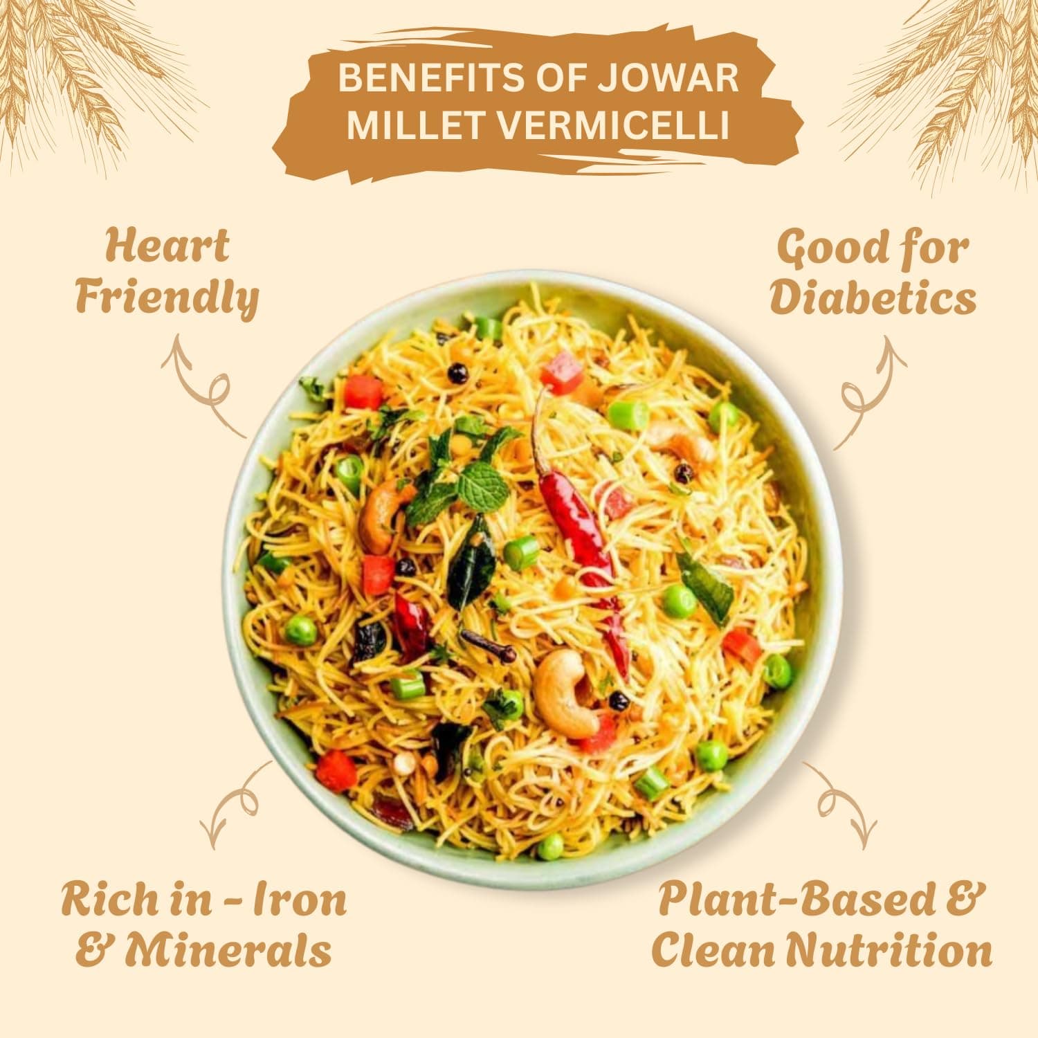 Millet Mania Jowar Millet Vermicelli | Healthy Snacks for Kids & Adults | Guilt-Free Pasta & Noodles Alternative | No Maida, No Preservatives | High-Fiber & Wholesome Meal | 210g (Pack of 1) — image 3