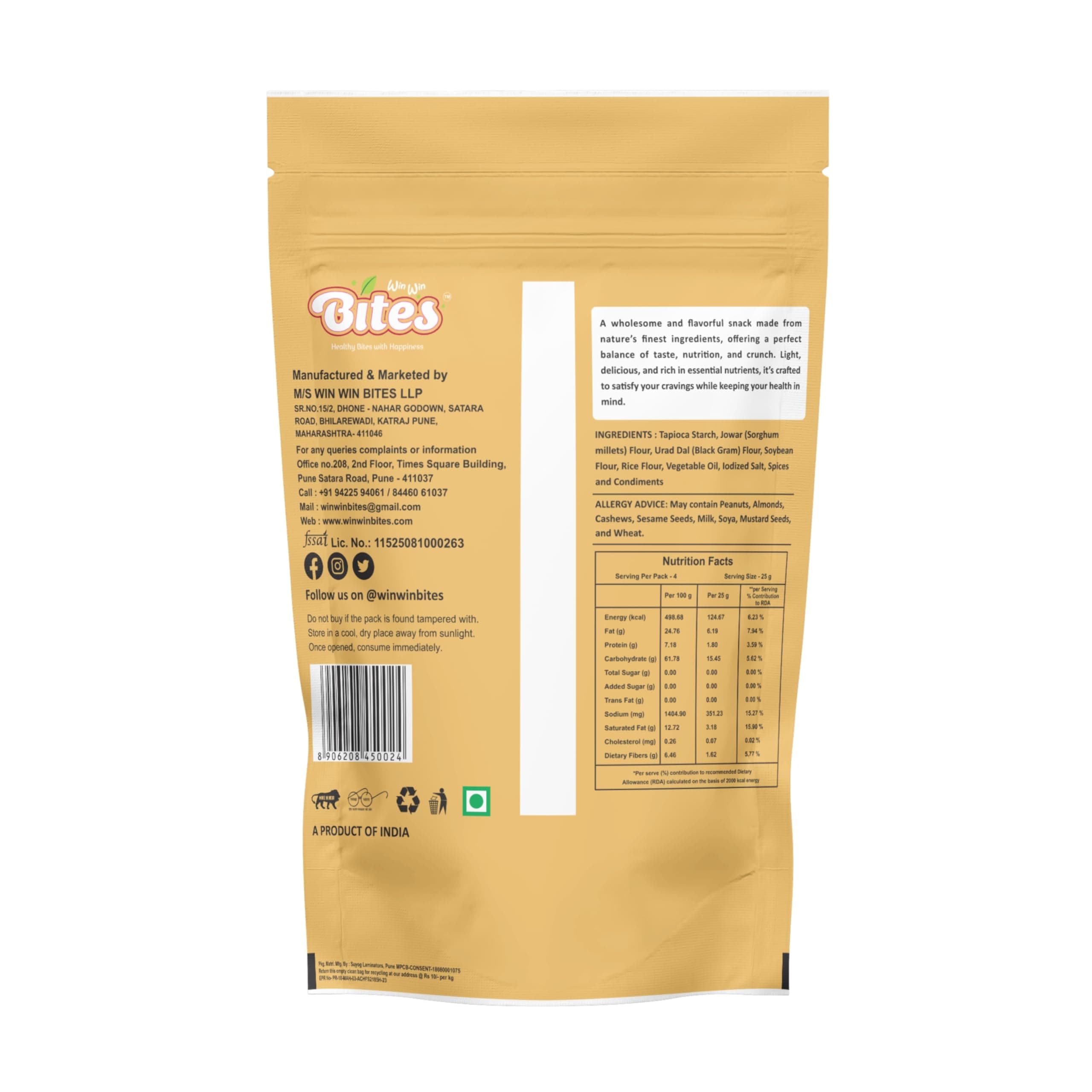 Win Win Bites Millets Healthy Combo Chips | Jowar, Ragi Chips, No Maida, No Onion No Garlic, Crunchy Millets Snacks 170g (2 x 85g Pack) — image 2