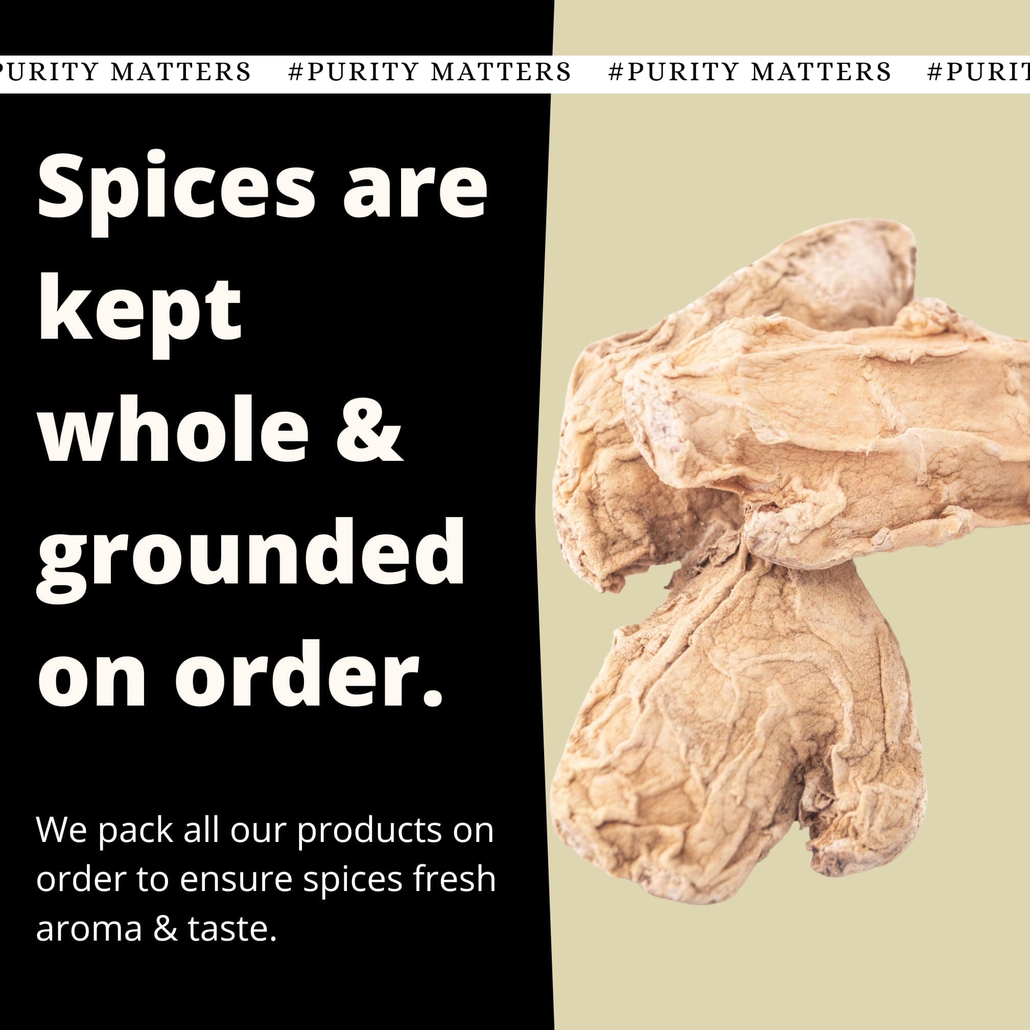 Indiana Organic Pure Ginger Powder (Adarak) 200g | Manually Cleaned Dry Ginger Sonth Masala | Freshly Ground on Order | No Added Preservatives, No Onion No Garlic | Glass Jar Packaging — image 5