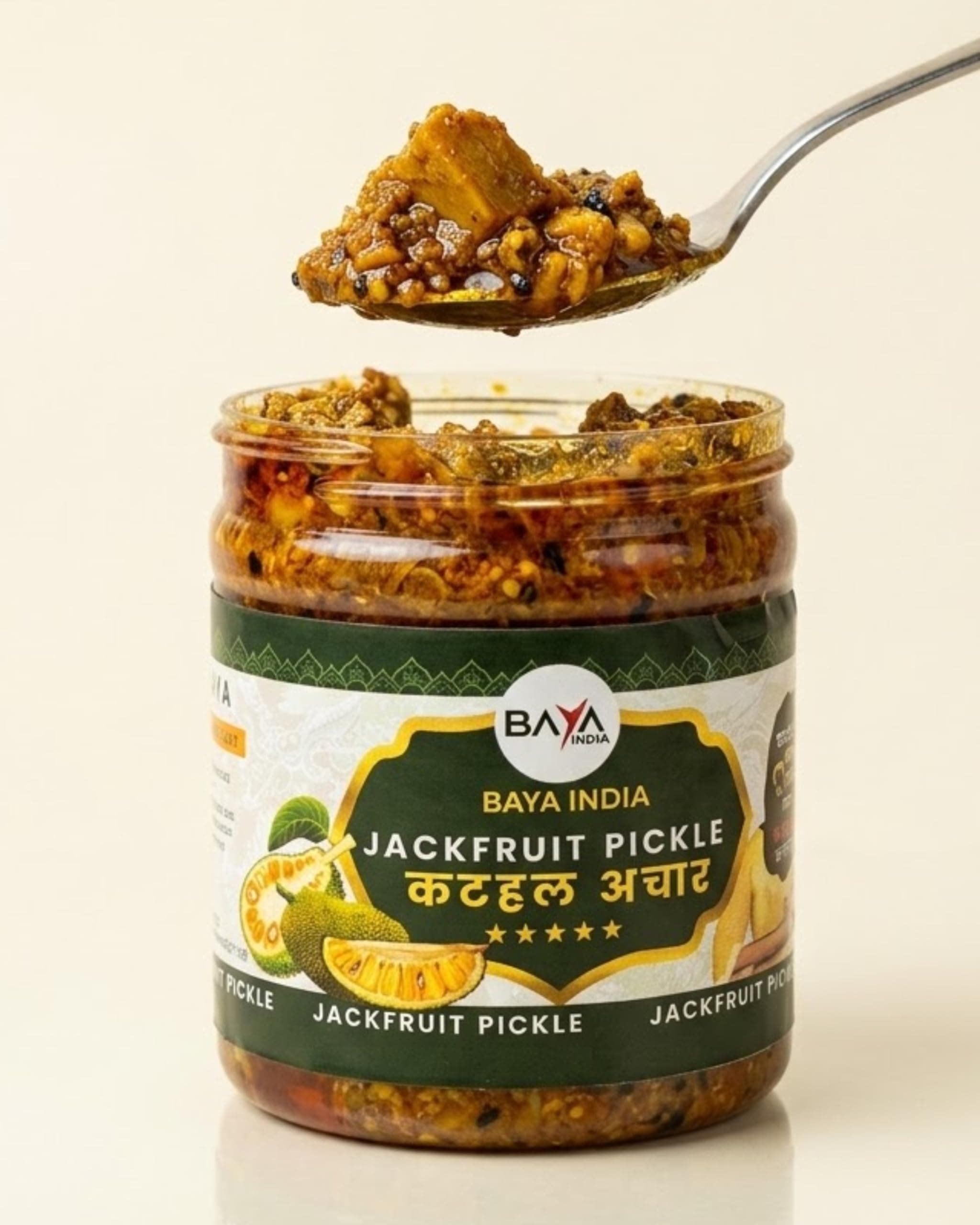Baya India Homemade Kathal ka Achar | Jackfruit Pickle| Traditional Spicy & Tangy | No Preservatives, No Vinegar | Made in Pure Mustard Oil | Sun-Dried | No Onion & No Garlic | 250g Plastic Jar — image 7