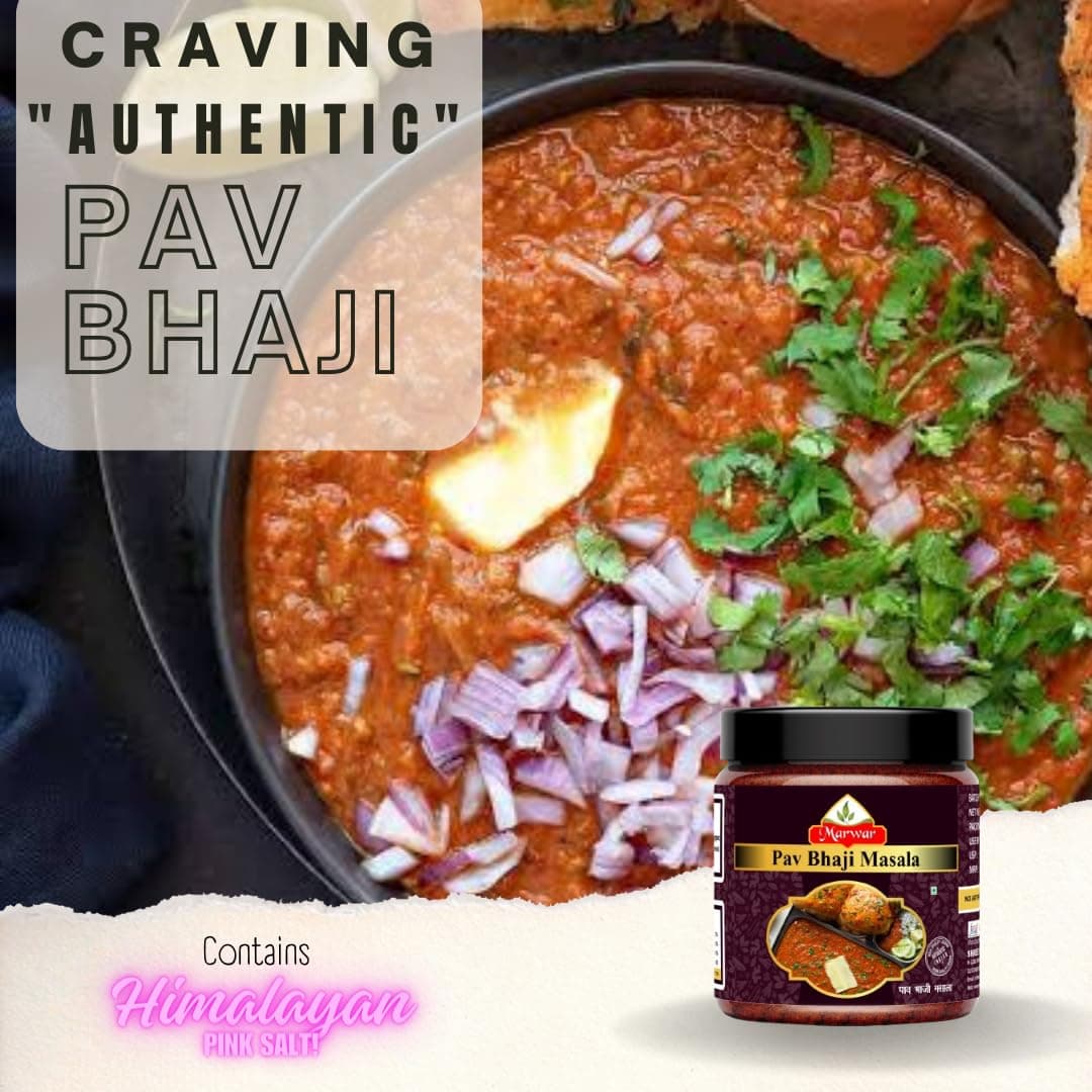 Marwar Special Pav Bhaji Masala Powder with Natural Oils - 200g, Blended Spice for Authentic Taste and Colour, For Healthy Delicious & Flavourful Cooking, No Garlic & Onion Used (Re-usable Jar Pack) — image 2