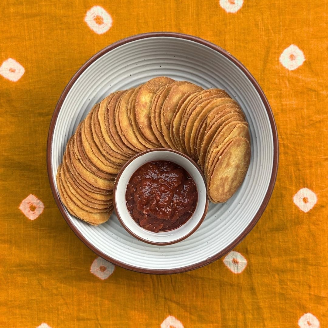 Methi & Achari Mini Khakhra Combo Pack Of 2 by THE ACHAAR LIBRARY | Whole Wheat Crisps | Bite-Sized | (180 grams each, Pack of 2) — image 4