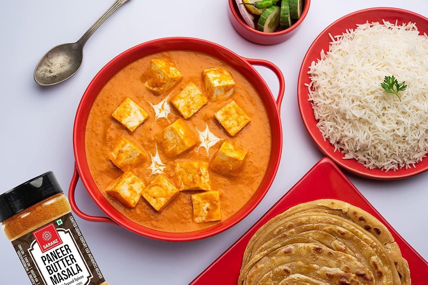 SARANZ Paneer Butter Jain & Paneer Tikka Jain Masala (Combo Pack) Instant Use | Spice Powders and Masalas | Artisanal Spices with Rich & Strong Flavour | 100 Gms Sprinkler Jar — image 5
