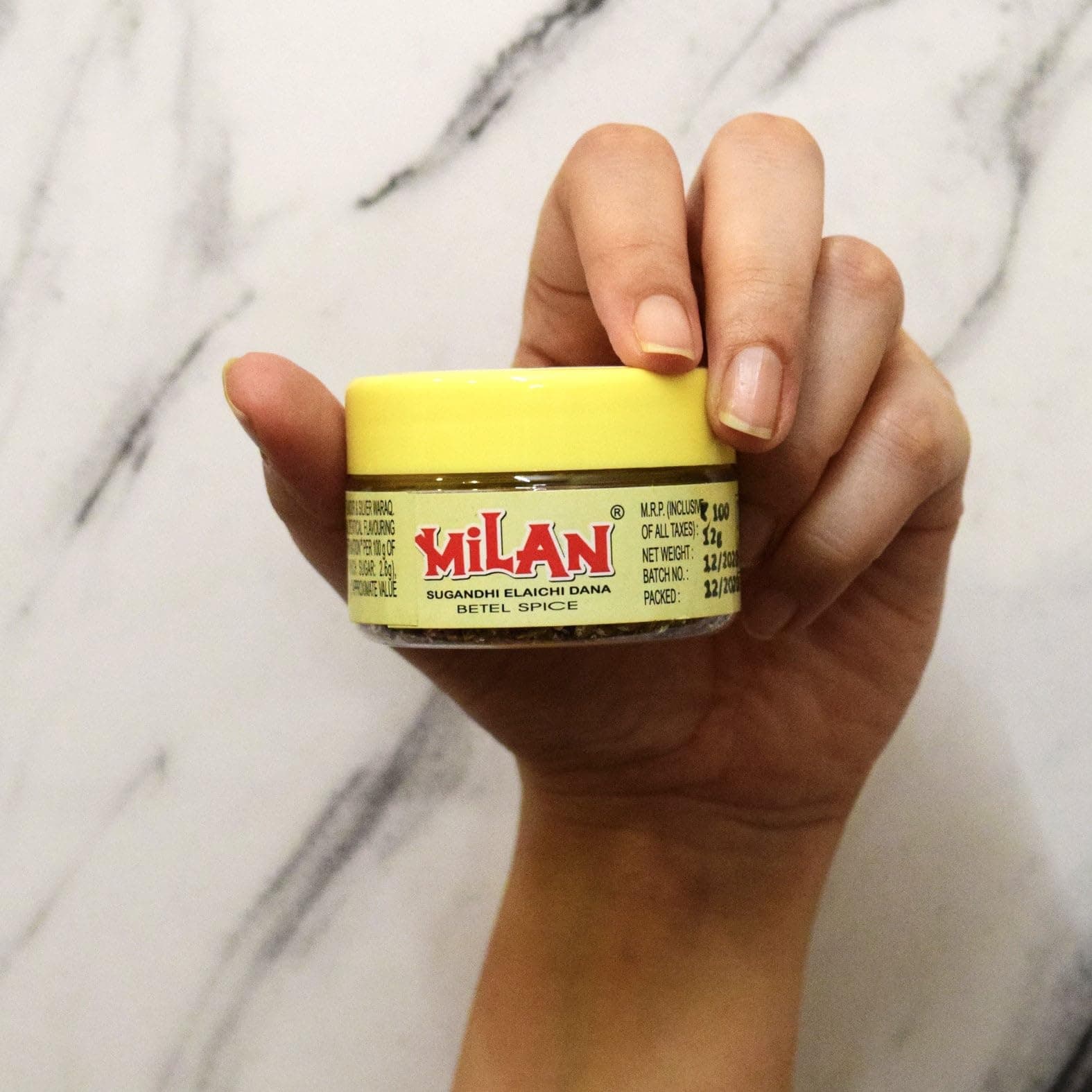 MILAN ELAICHI DANA - 2 Containers - With Silver Waraq - Fresh & Fragrant - Sweetens your mouth & cleans your breath - Convenient pack - — image 4