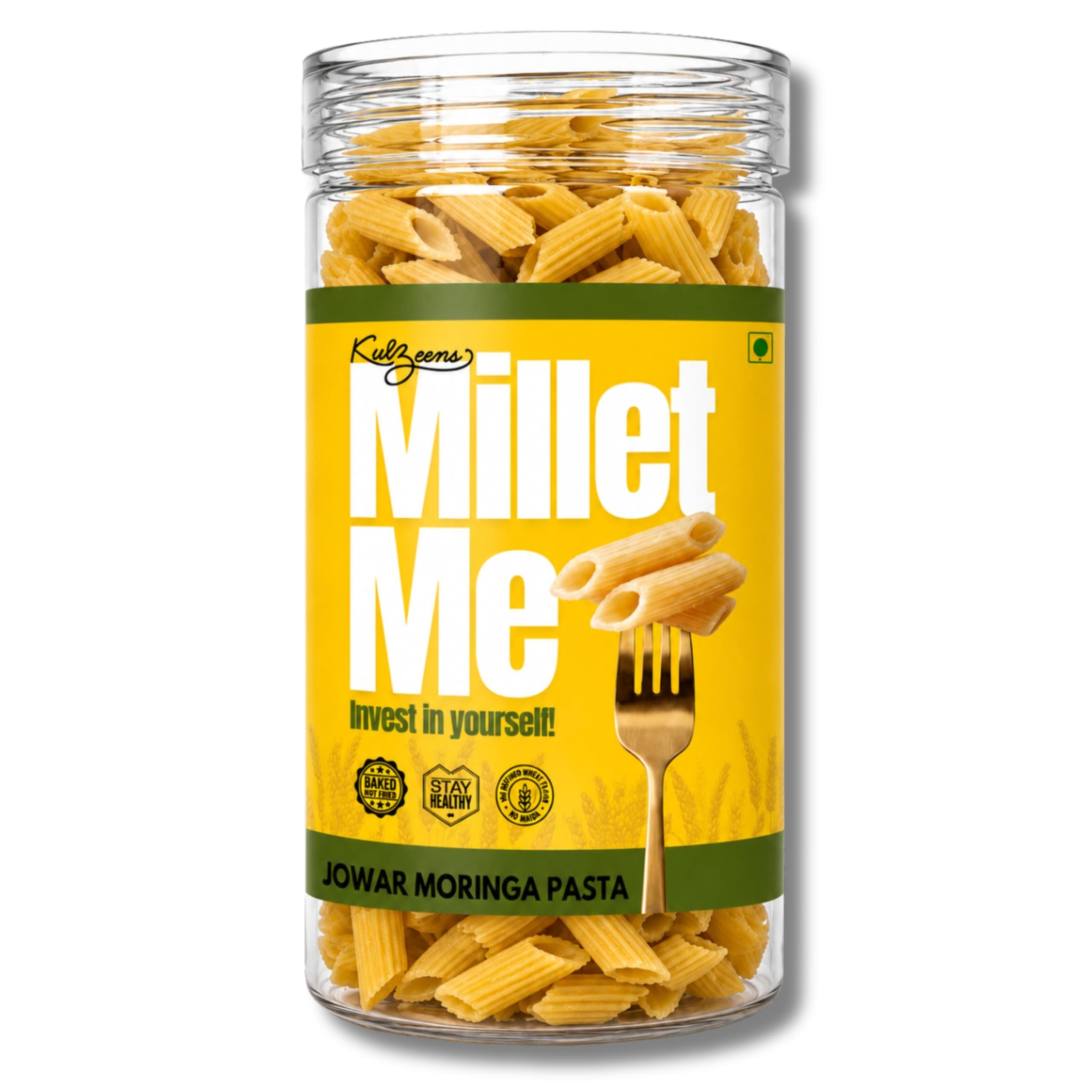 Millet Me by Kuizeens Jowar Moringa Pasta - 230g | Superfood Infused | Protein Rich | Gluten-Free & Nutrient-Rich | Easy-to-Make | Healthy Alternative for Wholesome Meals | Jain | No Onion & Garlic