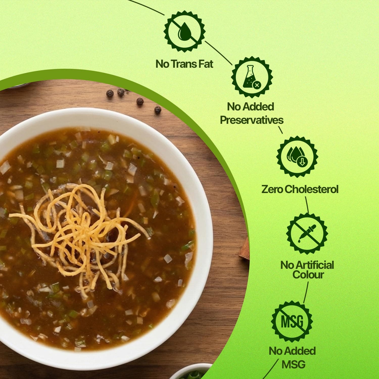 Tit-Bit Veg Manchow Soup Pack of 5 (250g), Hot and Spicey Chinese Soup, No Onion No Garlic Ready-to-eat Manchow Soup Packets for Easy Preparation — image 4