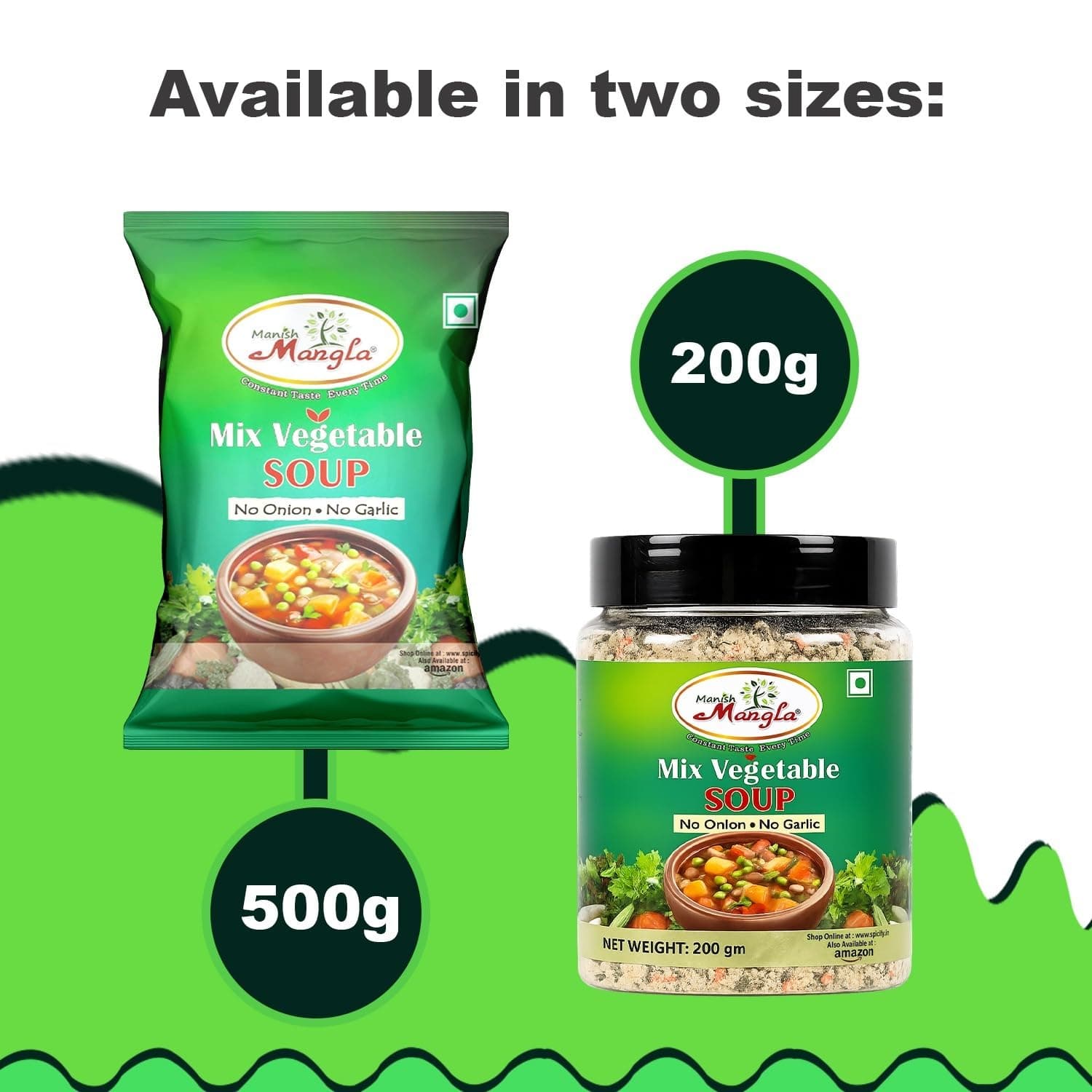 Manish Mangla Mix Vegetable Soup 200g | Instant Veg Soup Powder No Onion No Garlic | Healthy Soup Mix | Quick Soup Ready in Minutes | Rich Taste Vegetable Soup Powder — image 6