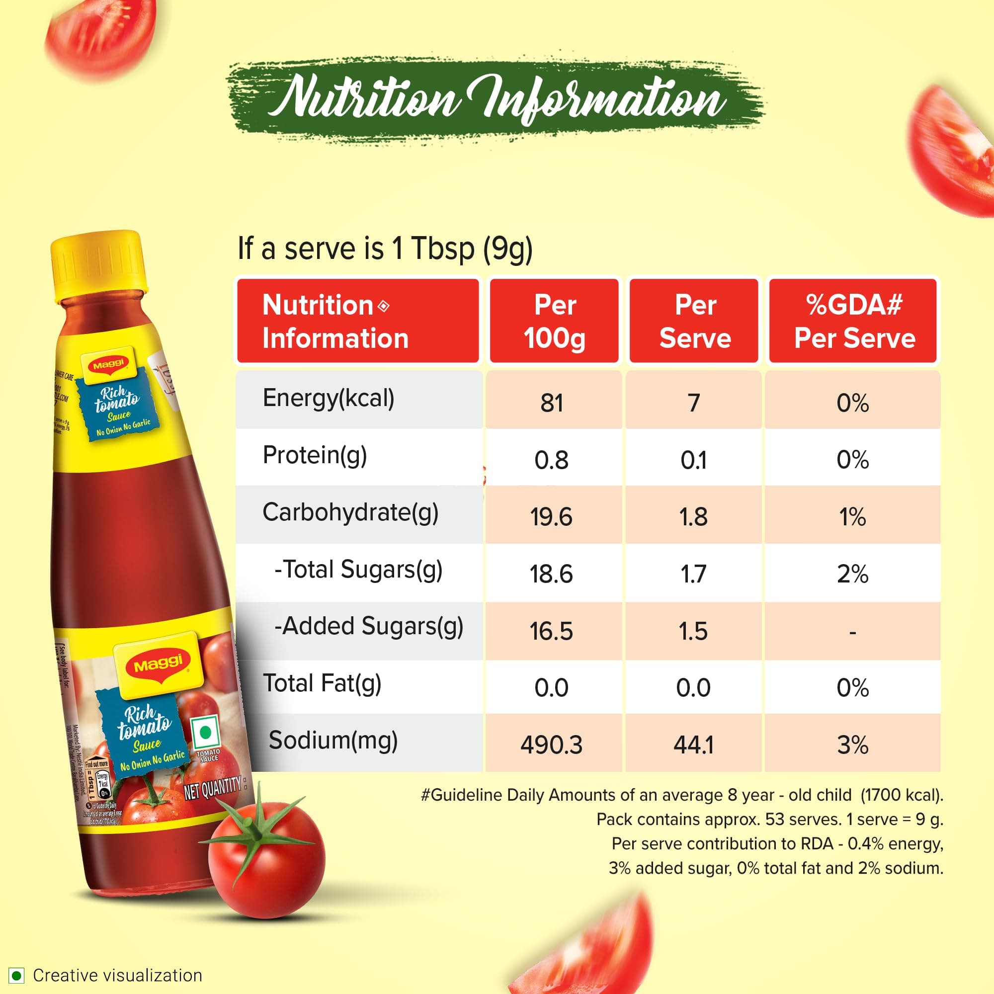 MAGGI Rich Tomato Sauce, No Onion No Garlic, 485g — image 2