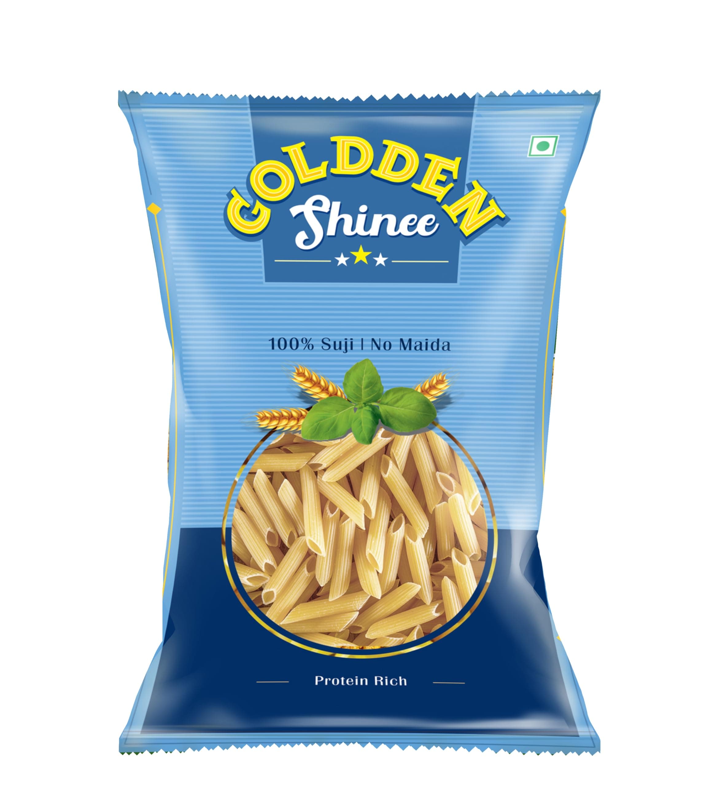 Bambino Goldden Shinee Penne Pasta (1 kg)- 100% Suji, No Maida, ProteinRich