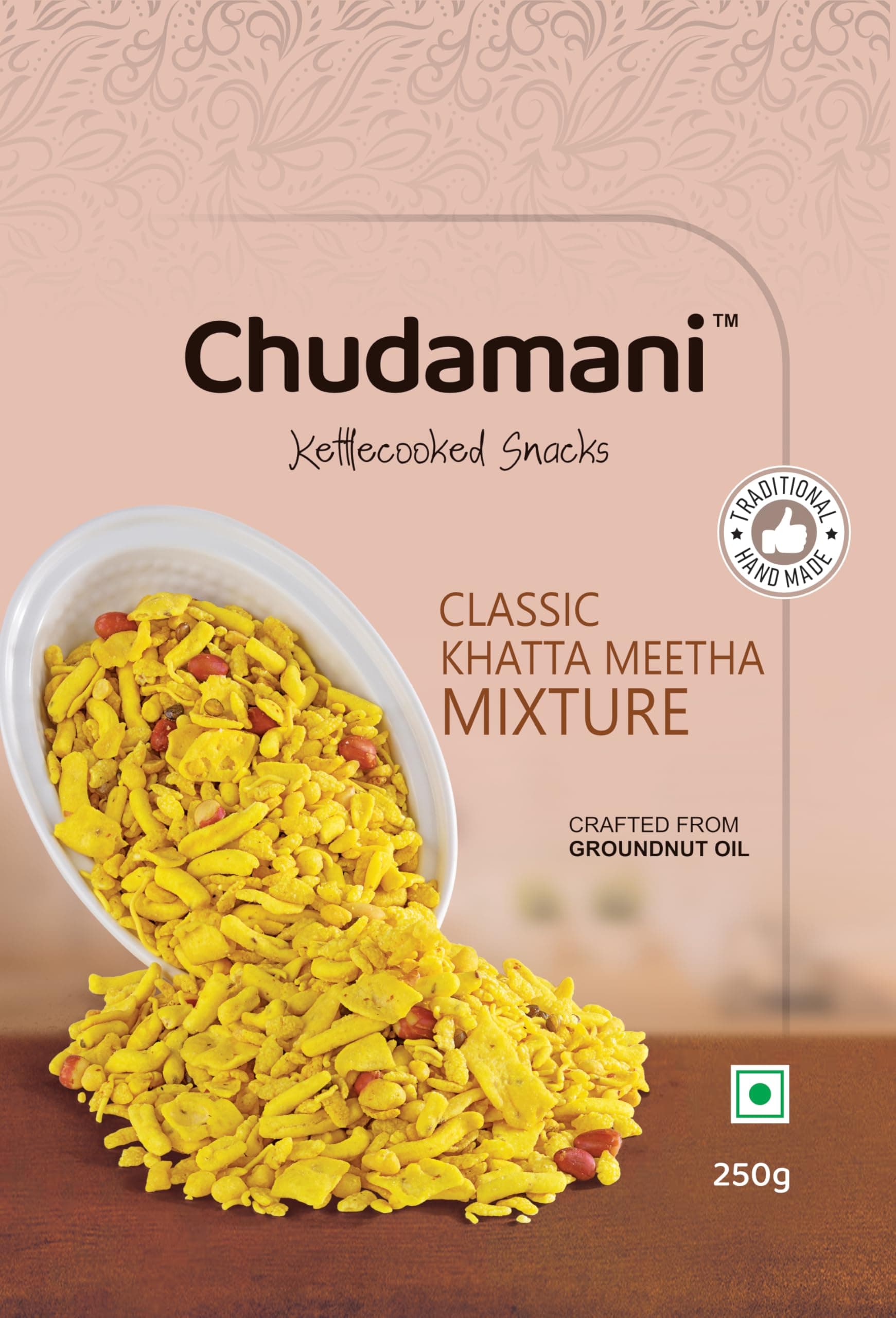Chudamani Classic Khatta Meetha Mixture, Traditional Handmade Cooked Snacks, Crunchy Snack Mix with Puffed Rice, Sev & Spices -250gm — image 6