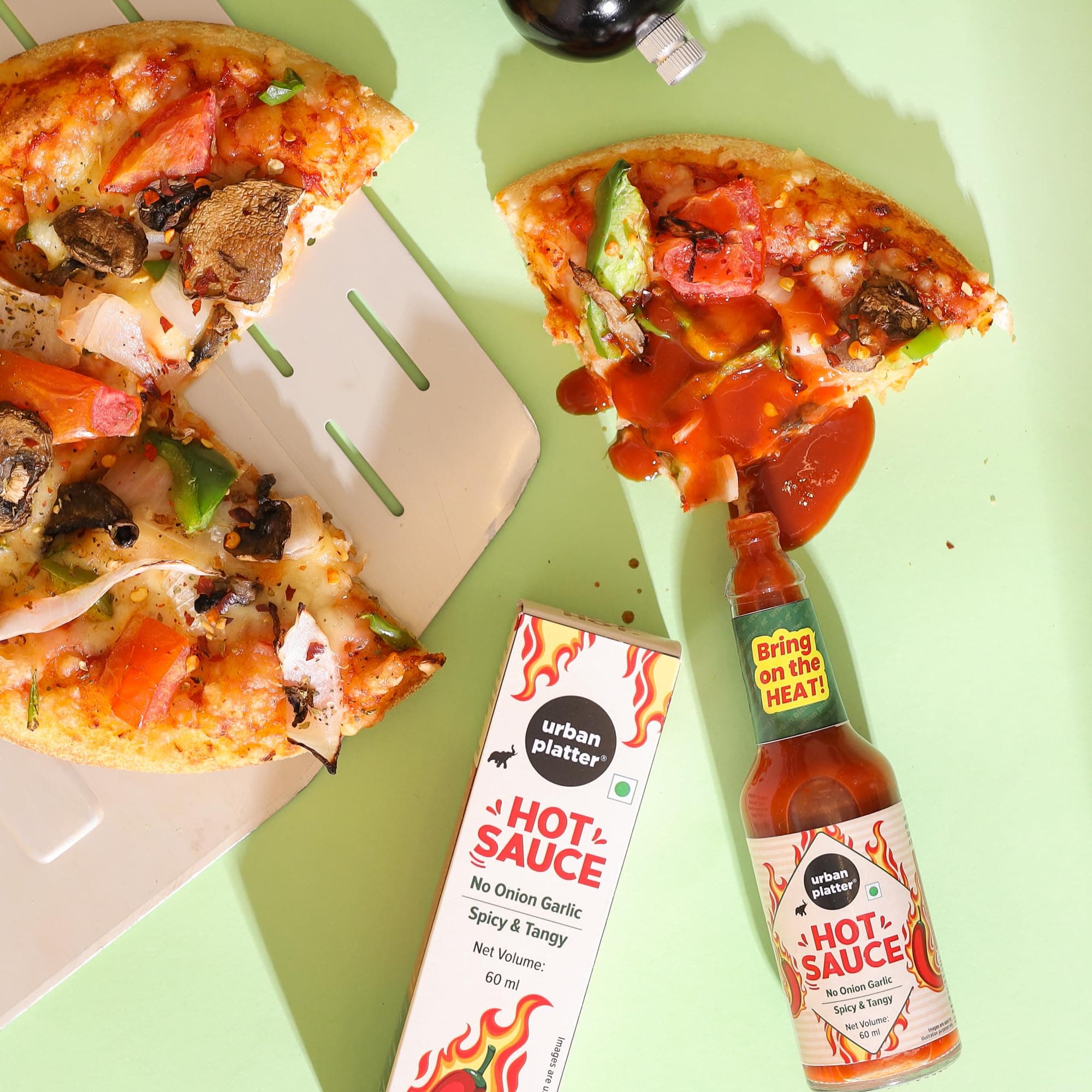 Urban Platter Hot Sauce, 60ml (Tangy & Balanced Chilli Heat, Made with Indian Chillies, No Onion, No Garlic, No Preservatives) — image 6