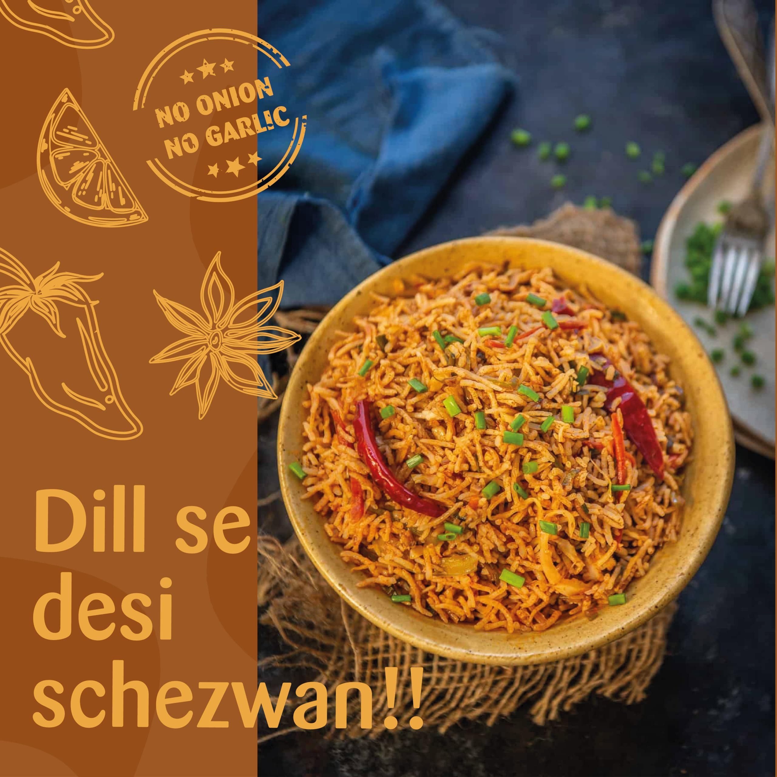 Omas Fresh Jain We-Desi Schezwan Seasoning | No Onion, No Garlic Masala Best for Making Noodles, Pasta, Fried Rice, Nachos (250g, Schezwan) — image 8