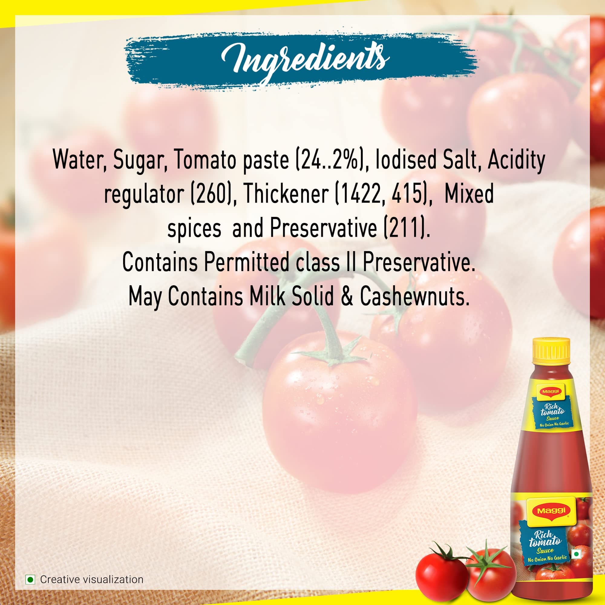 Maggi® Rich Tomato Ketchup, No Onion No Garlic, Made with Real Tomatoes, 200g — image 3