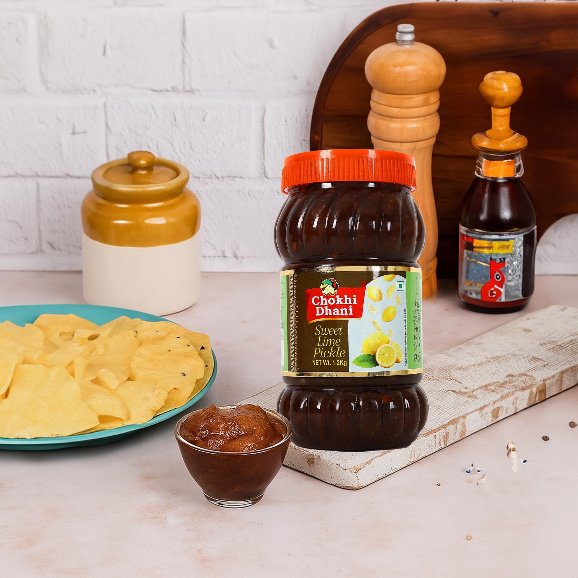 Chokhi Dhani Sweet Lime Pickle 1.2kg | Homemade Tangy & Spicy Nimbu Achar | Traditional Indian Lemon Pickle Without Onion & Garlic | Oil Free | Authentic Taste — image 2