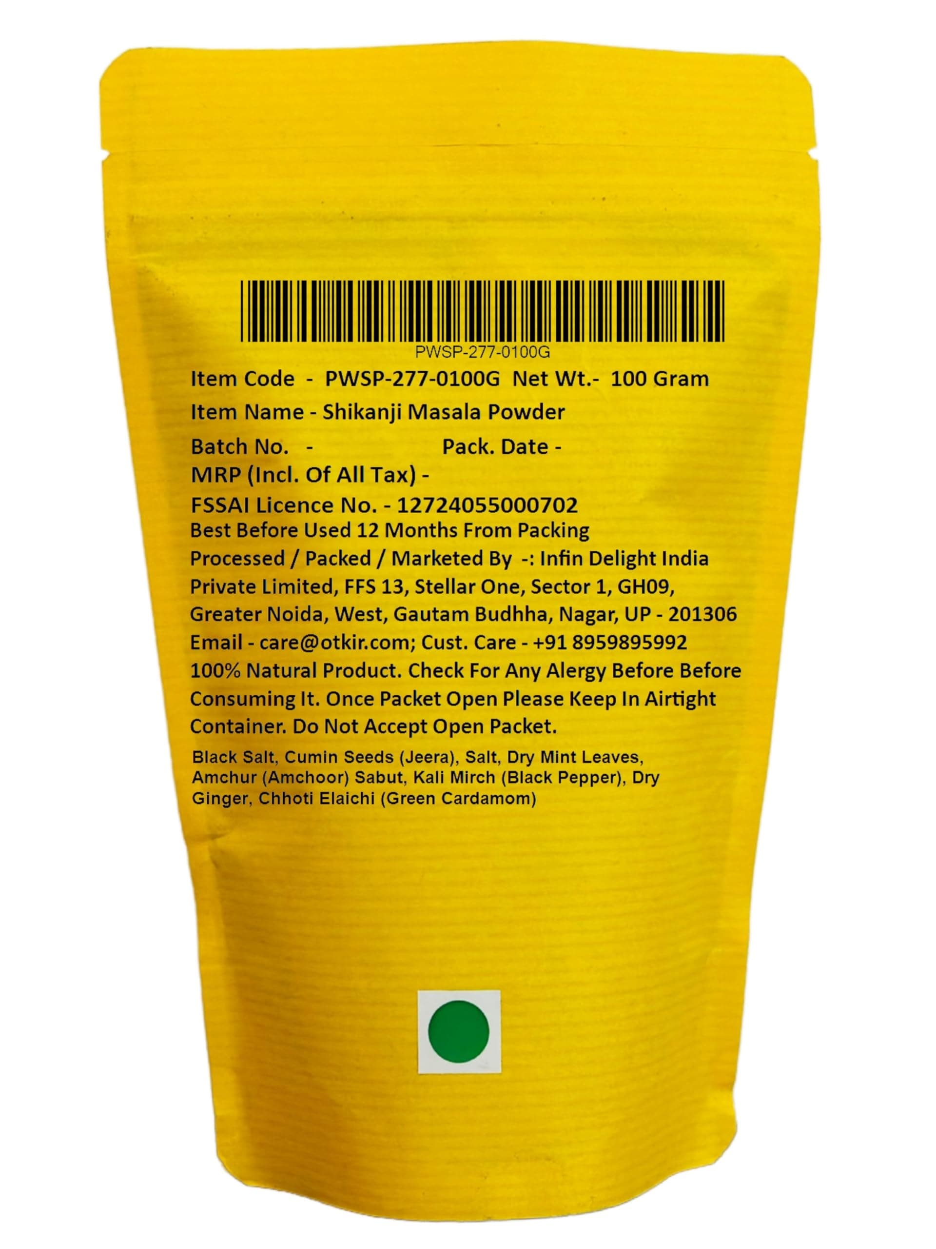 Otkir Shikanji Masala Powder (100 Gram Pouch - Pack Of 3) - Homemade Style Taste | No Added Colors & Preservatives | Natural Ingredients — image 2