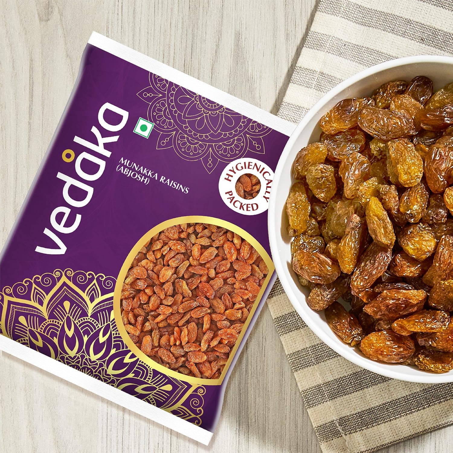 Amazon Brand - Vedaka Munakka Raisins (Abjosh) | 500 g | Naturally Sweet | Rich Authentic Flavour | Perfect Travel Snack — image 3