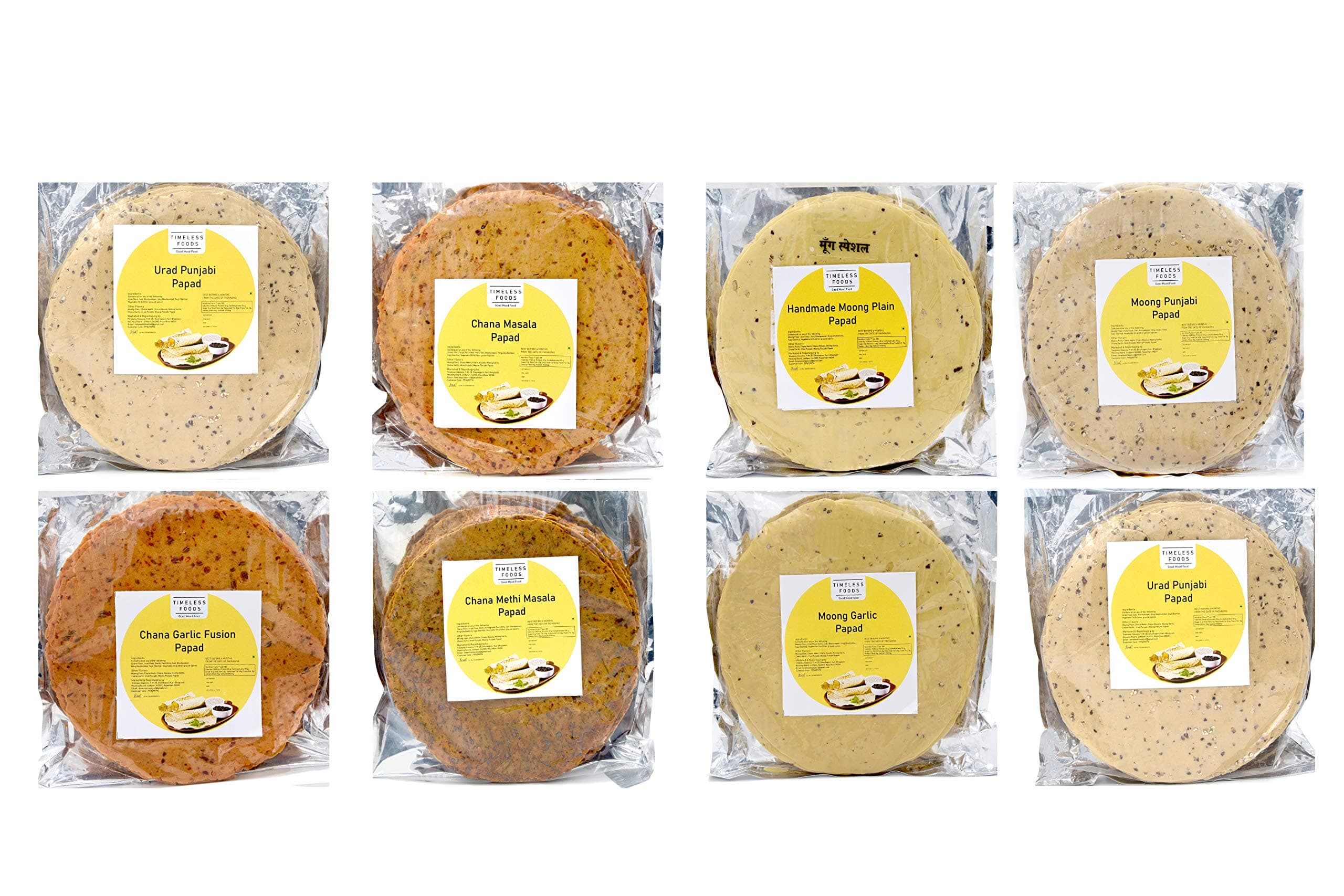 Timeless Food Moong Special Papad 800g | Plain Mungdal Saji Papad | Authentic Sardarshahar Snack — image 7
